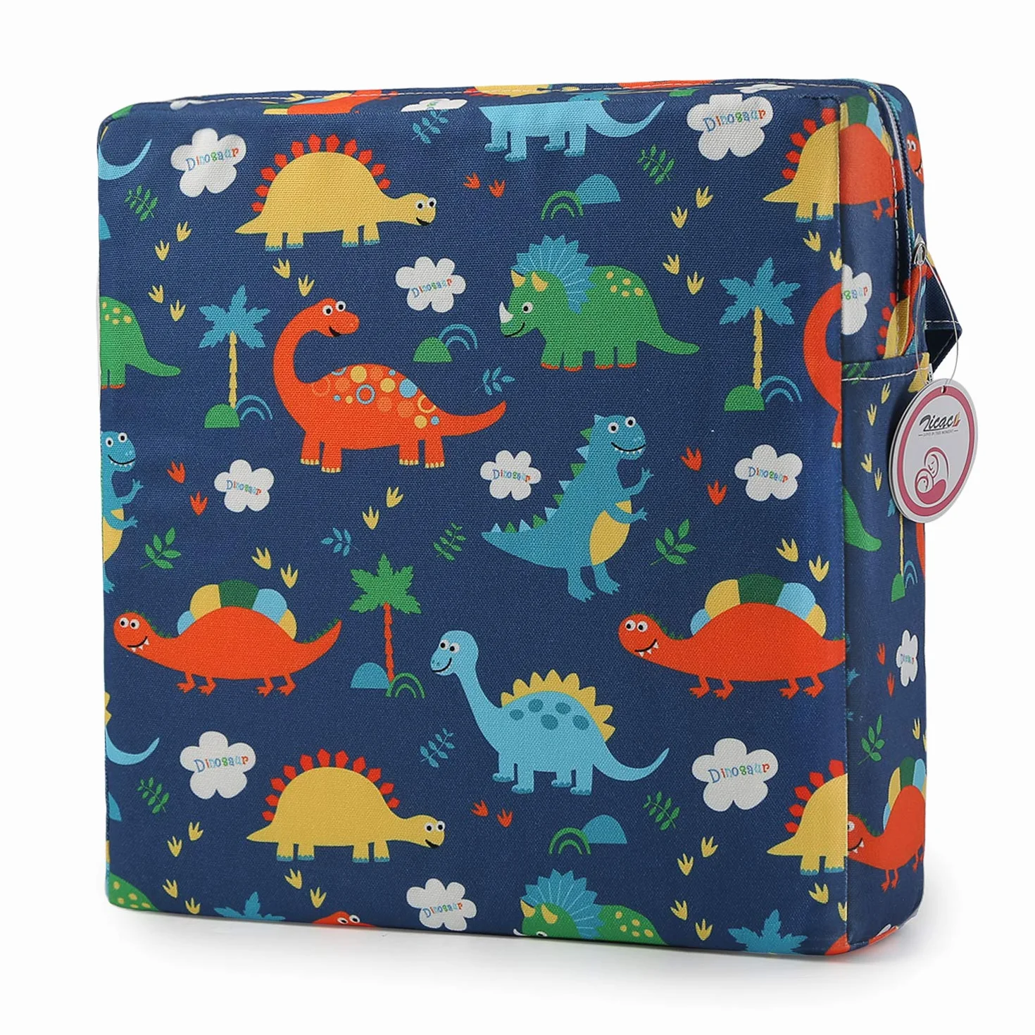 Zicac Rialzo Sedia per Bambini Portatile con Cinghie Regolabili e Lavabile Alza Sedia per Seggioloni Cuscino Seduta