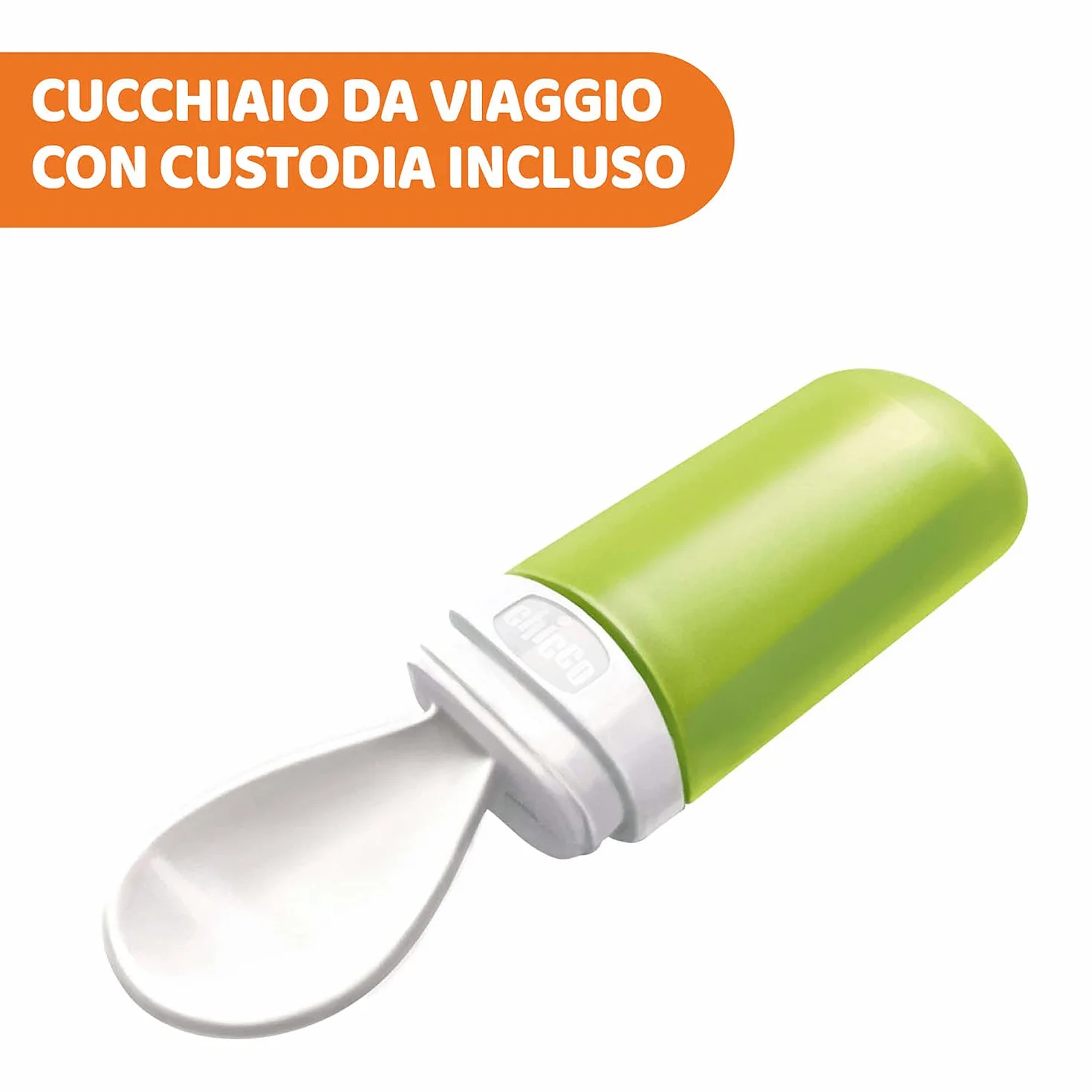 Chicco Thermos Portapappa System Easy Meal 350 ml Mantiene temperatura 6 ore Alimenti caldi freddi Contenitore 180 ml Cucchiaio Viaggio Verde