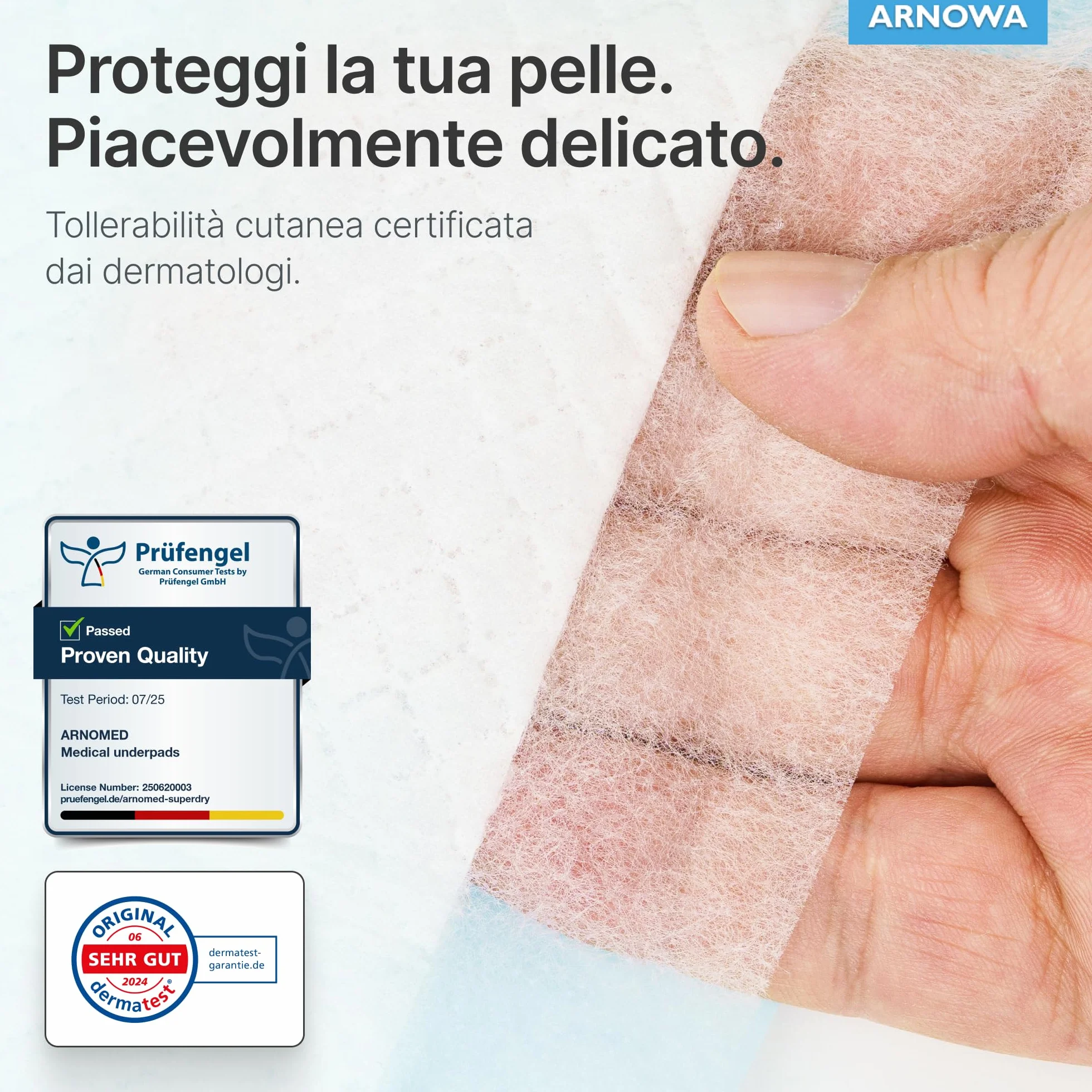 ARNOMED Traversine 60x40cm usa e getta assorbenti 5 strati cellulosa incontinenza letto anziani neonato fasciatoio