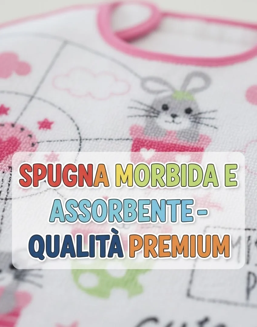 Bavaglini asilo elastico cotone impermeabili Ellepi