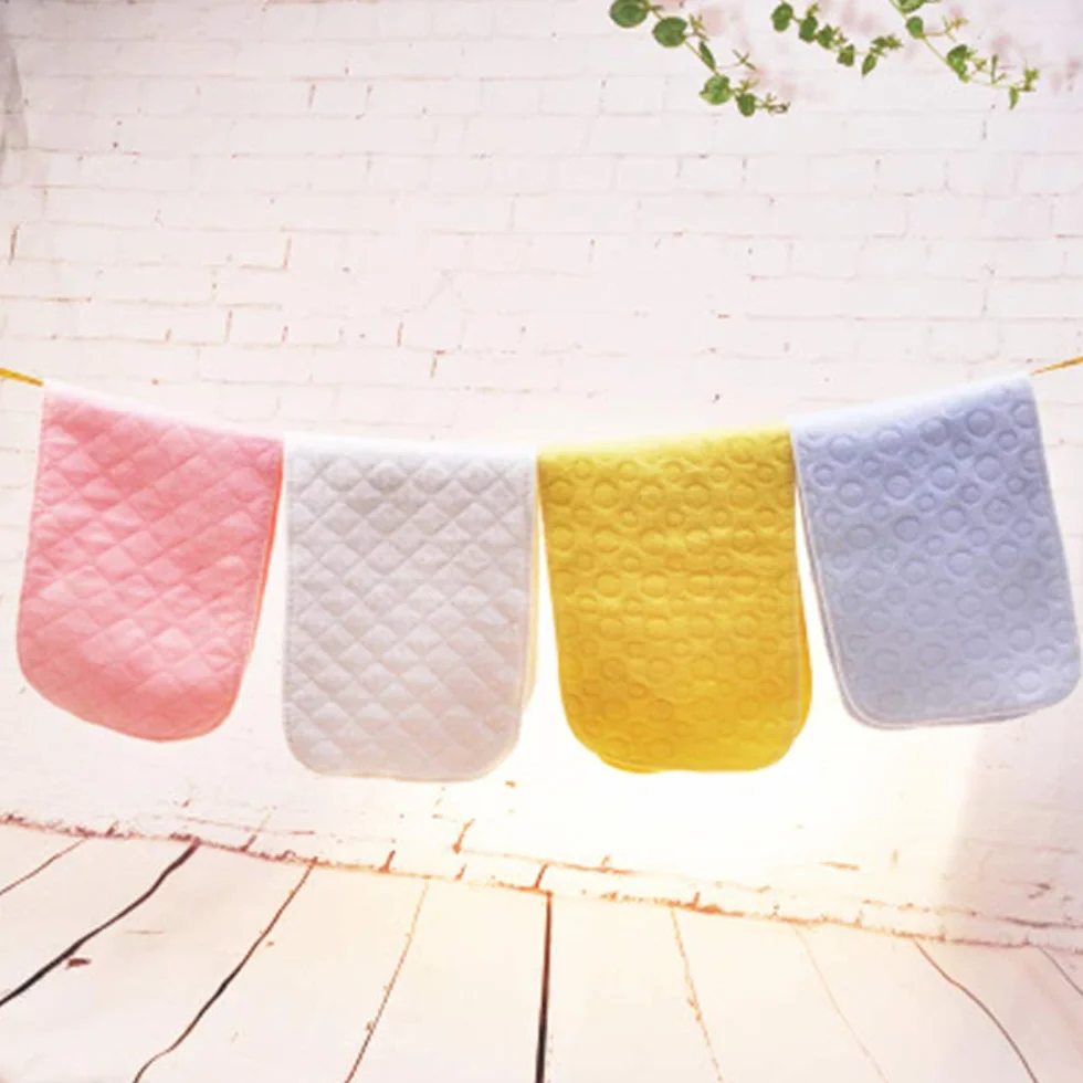 Pannolino Riutilizzabile Cotone Morbido Neonati Multifunzione Inserto Traspirante Assorbimento 32x12 cm 12 Pezzi