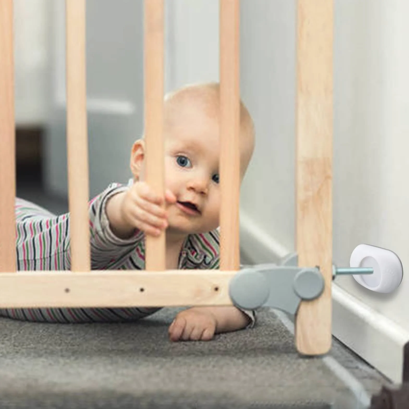 Protezione da parete per cancello bambino, confezione da 4, sicurezza per cancelli a pressione, porte, neonati e animali