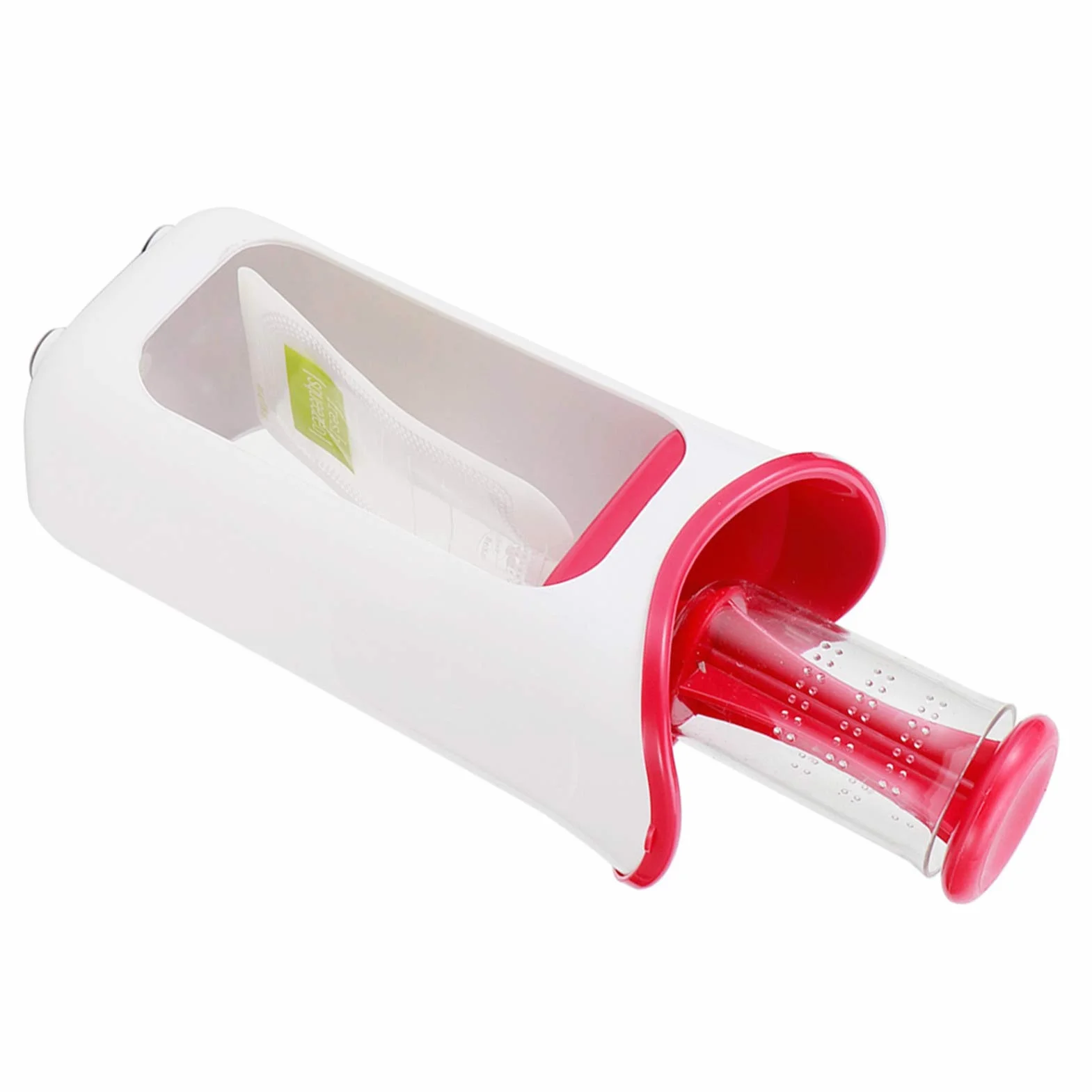 Squeeze Station Press & Sistema di Conservazione Sacchetti per Alimenti Portatili Rosy Red