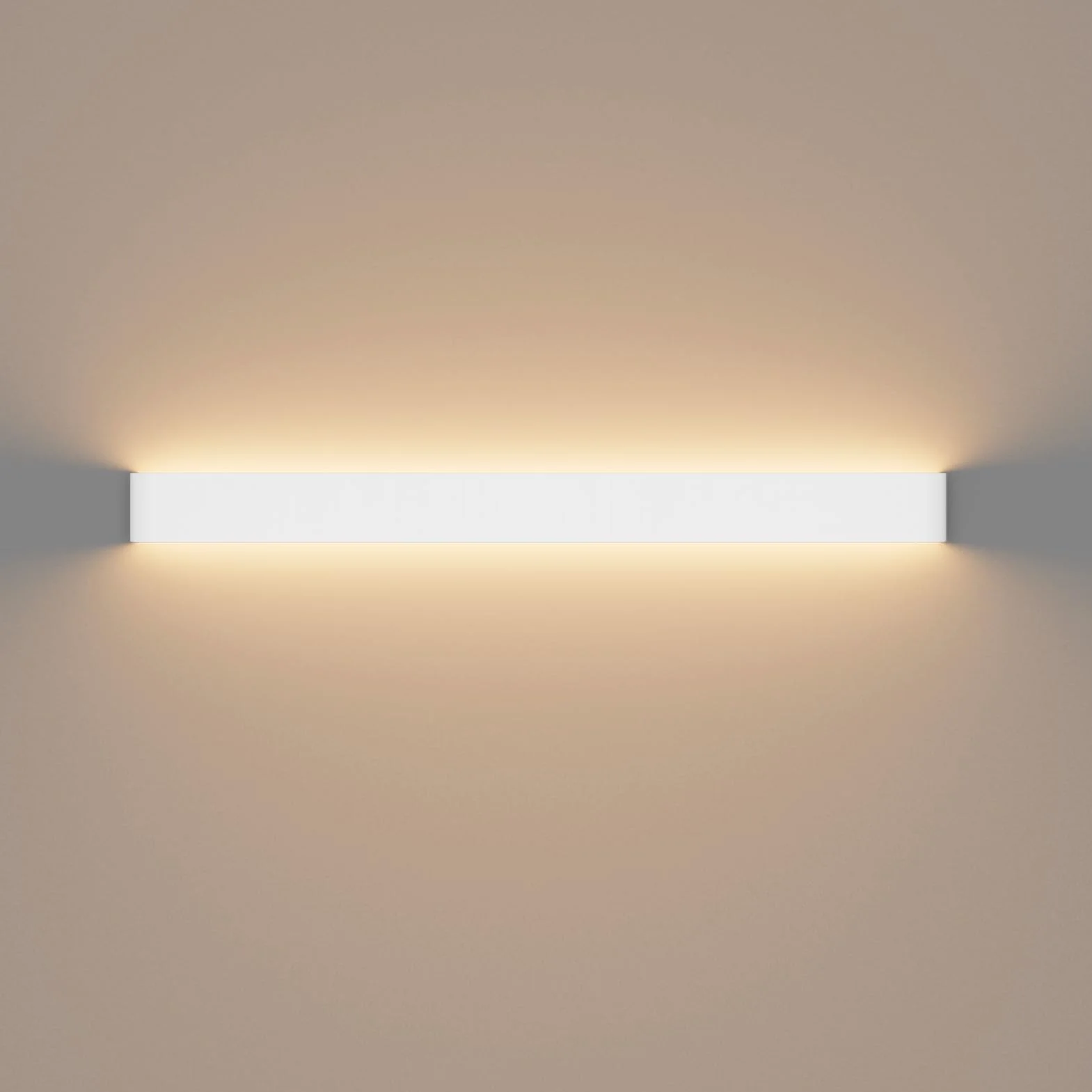 K-Bright 35W Lampada da Parete,IP 44 LED Applique da Parete con Stile Moderno Interni Lampada a Muro,3000K Bianco Caldo,4550 lumen,su giù il raggio di luce,Guscio bianco
