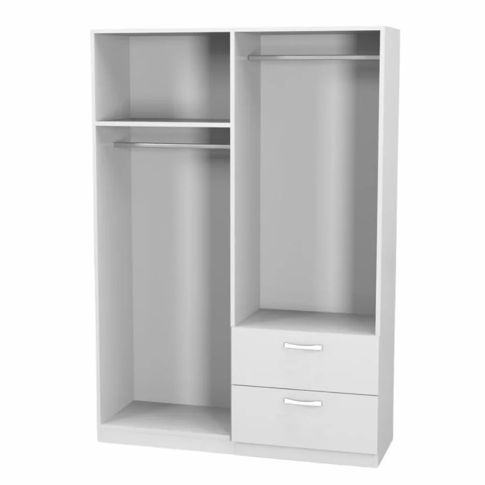 Indomita Armadio 4 Ante 2 Cassetti Rovere Rustico