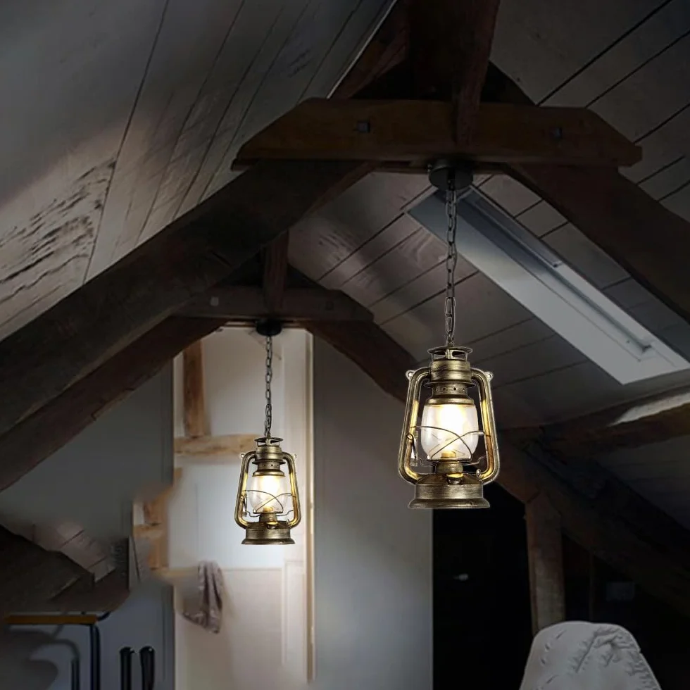XINYASEE Lampade a sospensione per esterni, lampada vintage impermeabile, lampada a sospensione per giardino, lampada per gazebo, resistente alla pioggia, grado IP44, base a vite E27