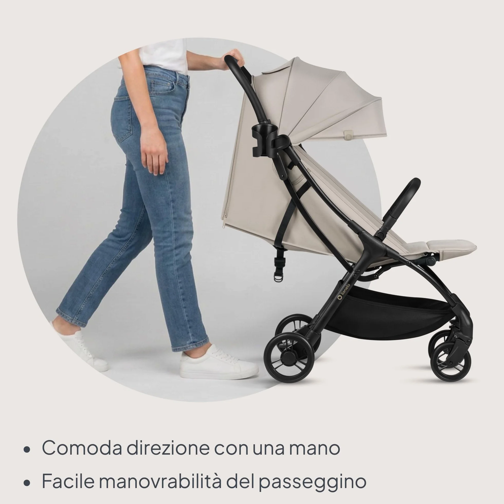 Lionelo AGIA Passeggino Compatto Pieghevole fino a 22 kg 4 anni