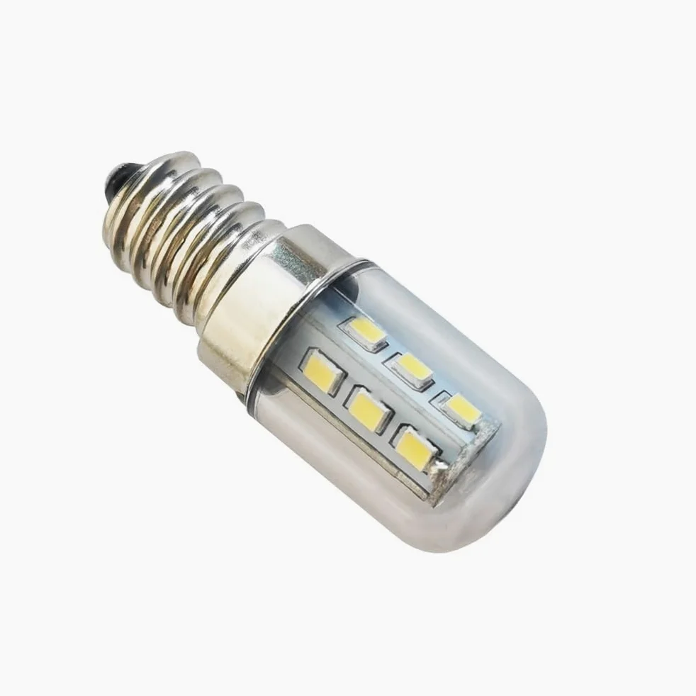 YXJX low voltage bulbs, Confezione da 50, LED luce frigorifero DC5V/12V/24V/48V T18S E12/E14/E17 2W mini luce illuminazione domestica(6500K cool white,E12 48V)