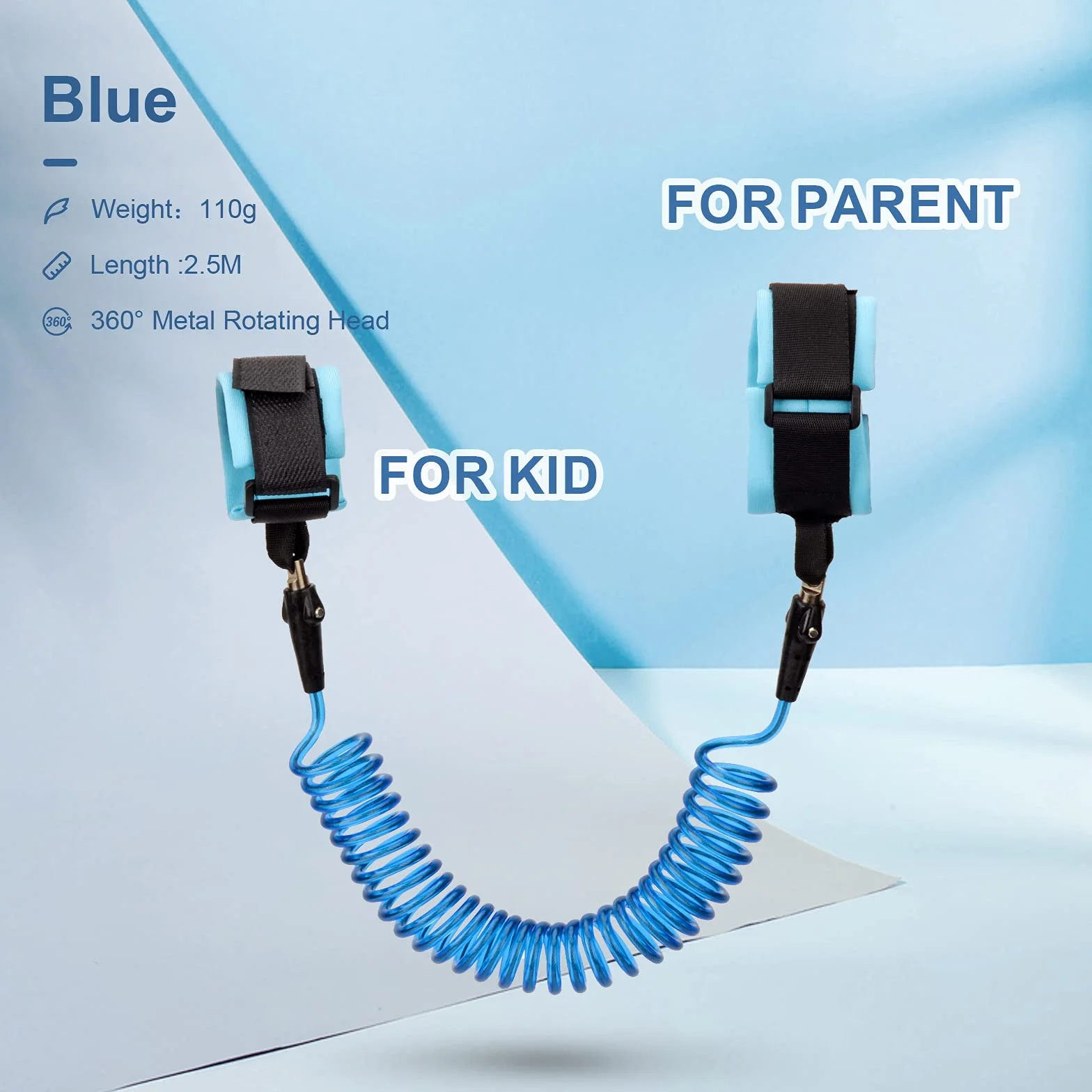 Bracciale Sicurezza Bambino Anti-Perso Portatile Blu, Primi Passi Cintura Mano