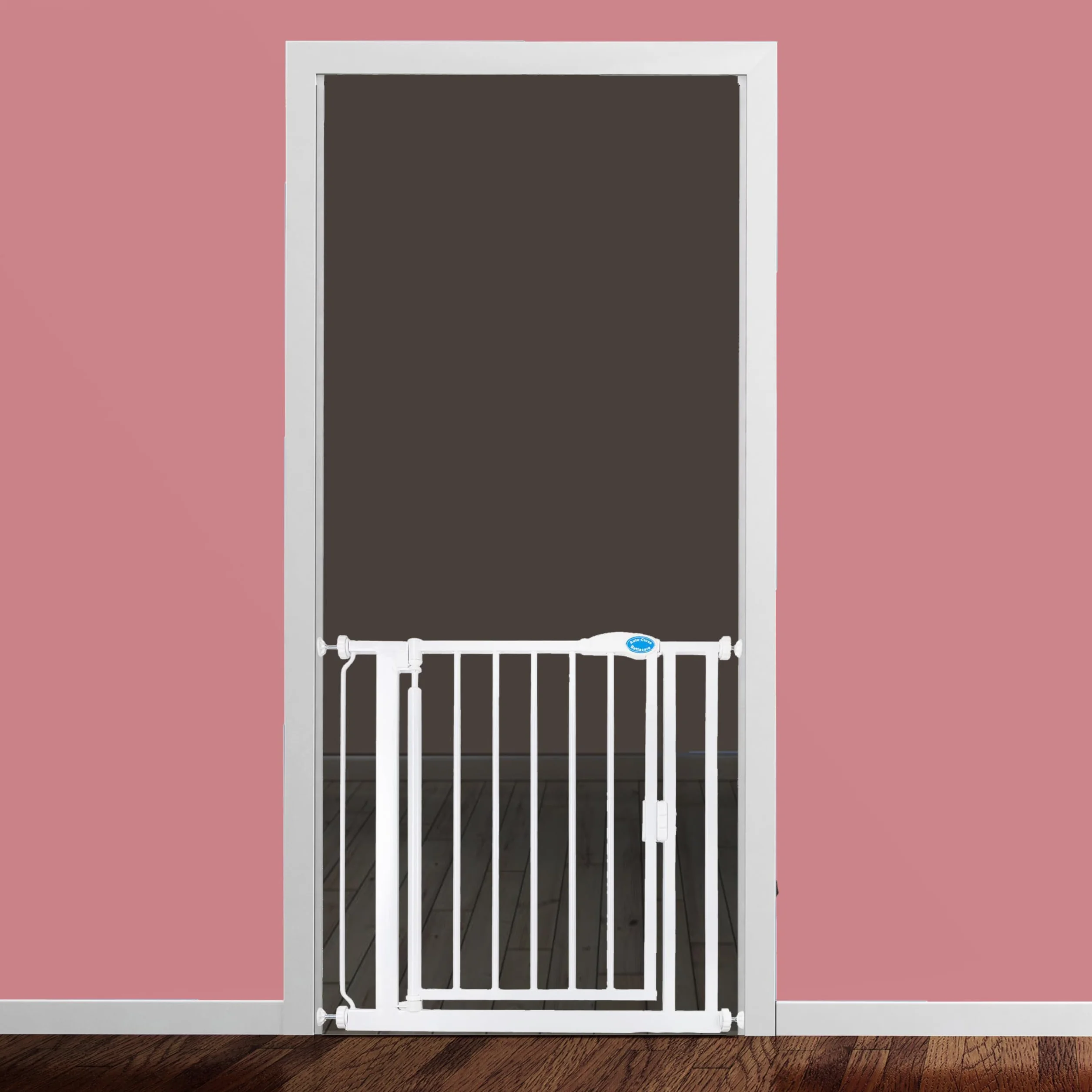 Safetots Cancelletto per Scale a Pressione con Chiusura Automatica, Stretto, 68,5cm - 75cm, Bianco