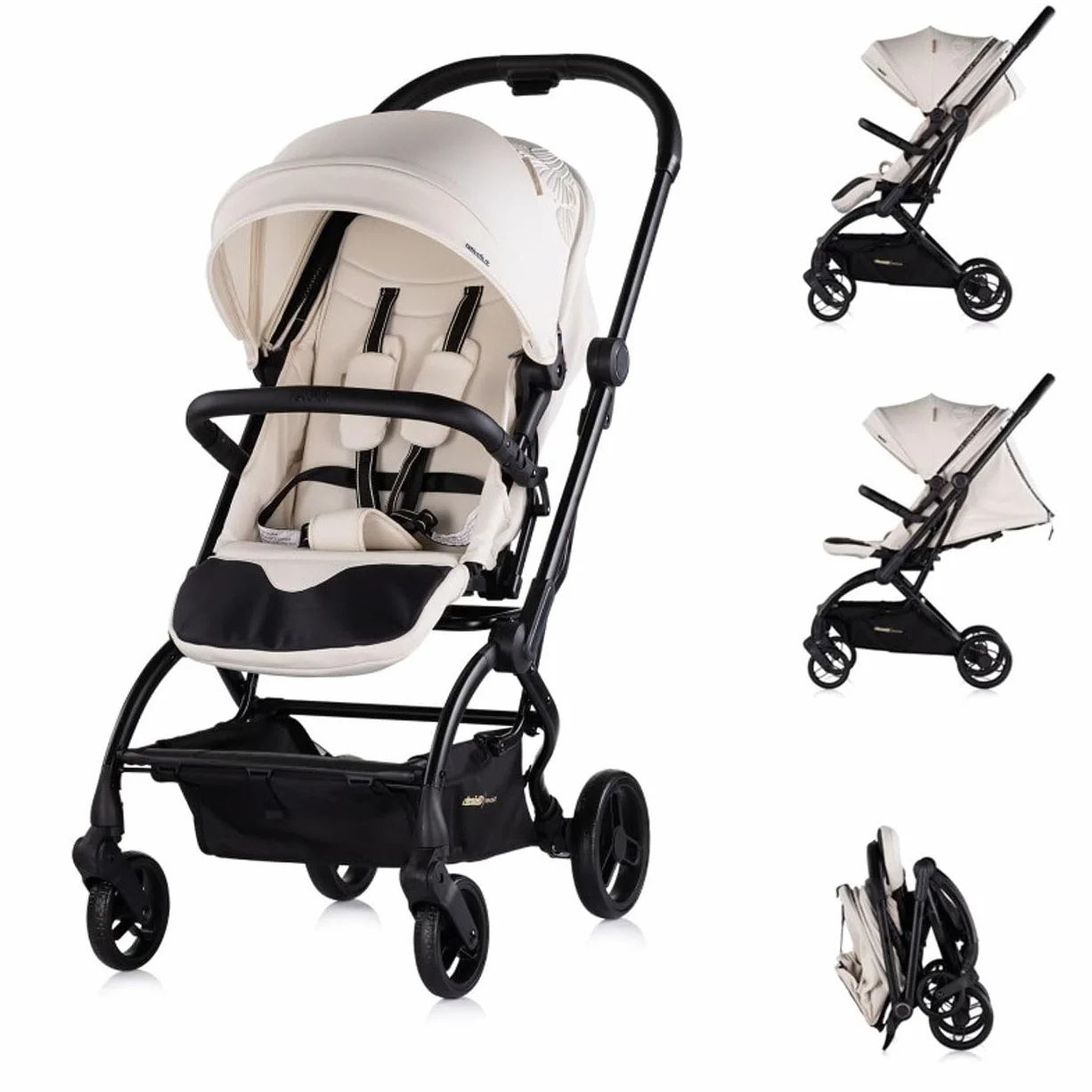 Chipolino Revolut carrozzina passeggino girevole 360 gradi pneumatici EVA