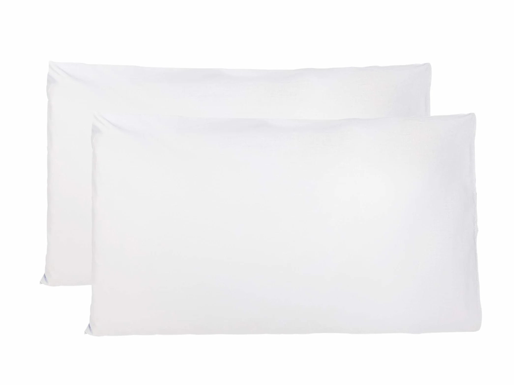 Coppia di Federe 100% Puro Cotone 50x80 cm Set di 2 Chiusura a Busta Tinta Unita