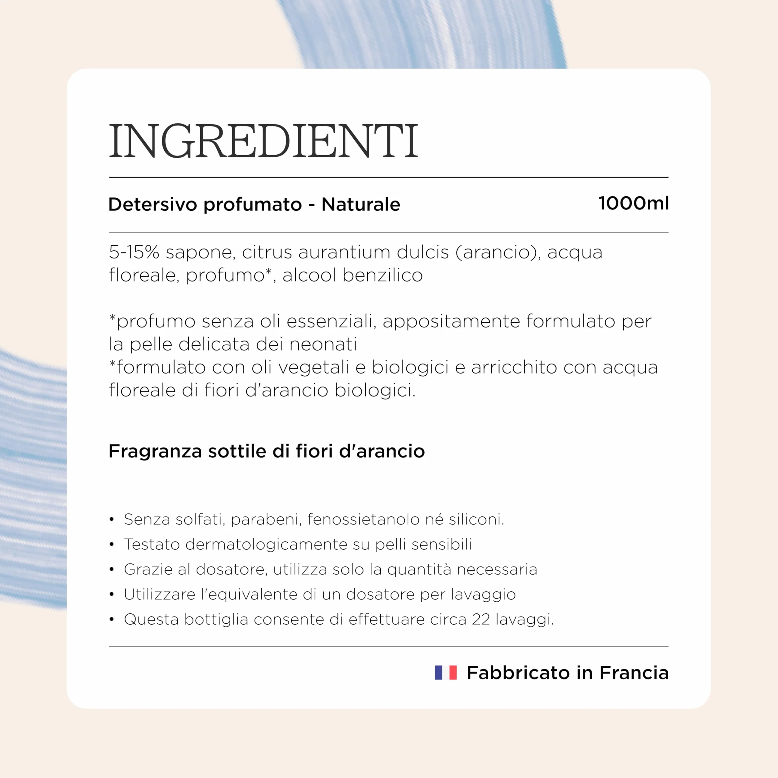 MINOIS PARIS Detersivo Naturale per Bebè 22 Lavaggi Made in France