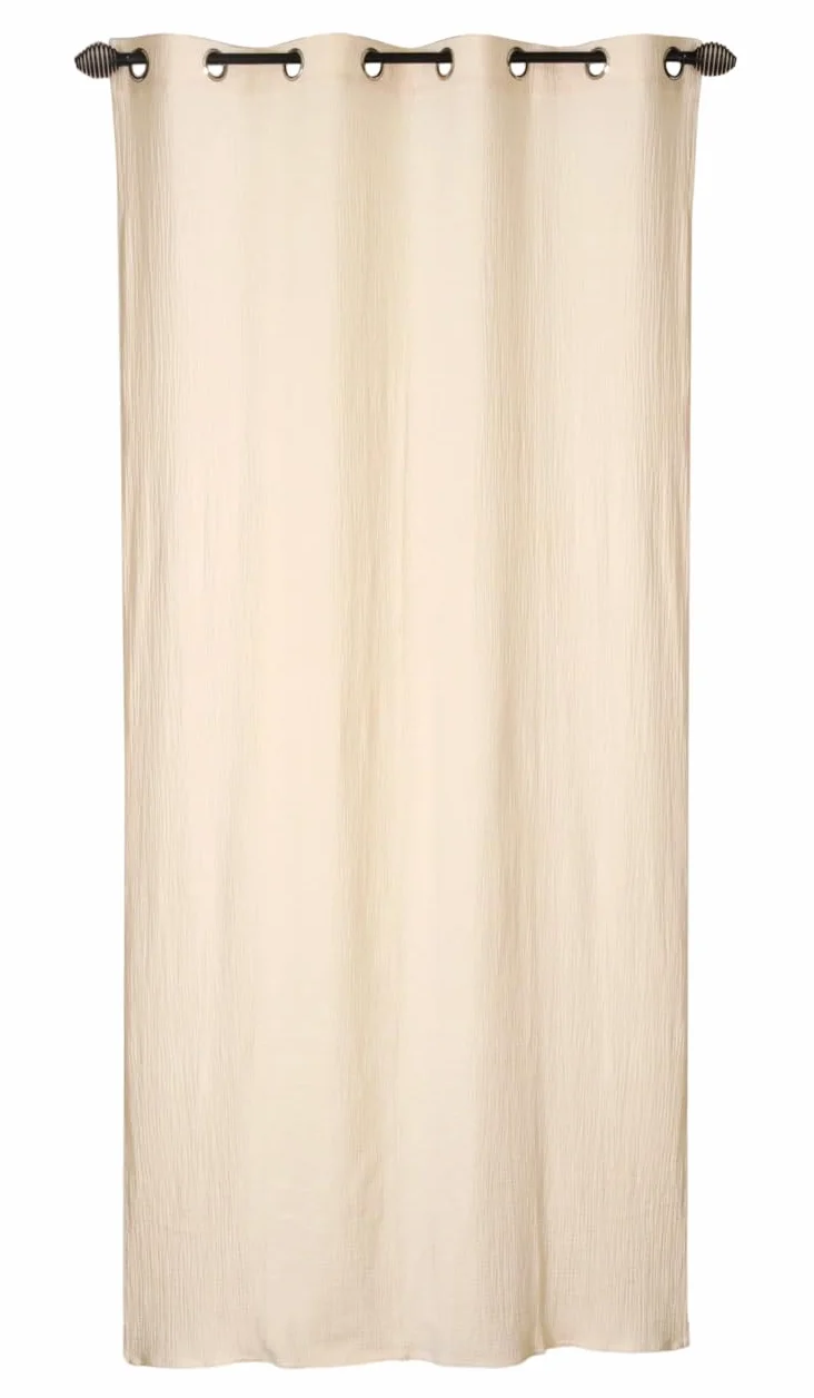Atout Ciel Tenda in doppia garza di cotone con occhielli 130 x 240 cm beige