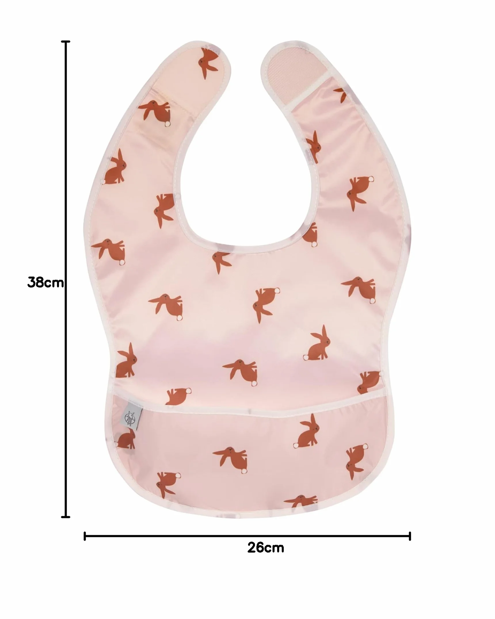 LÄSSIG Set di 2 bavaglini per neonati con chiusura in velcro idrorepellente Little Forest Rabbit