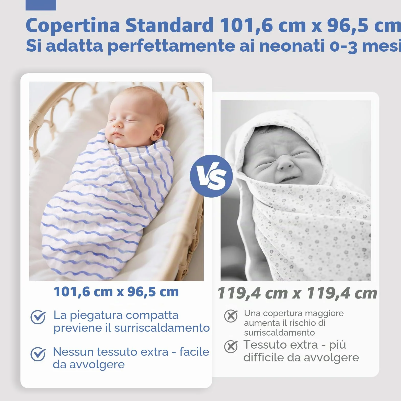 hahaland Mussole Neonato Bambù 100% Naturale Set di Copertina 120x120cm & 2 Pz 100x95cm Swaddle Morbido Assorbente