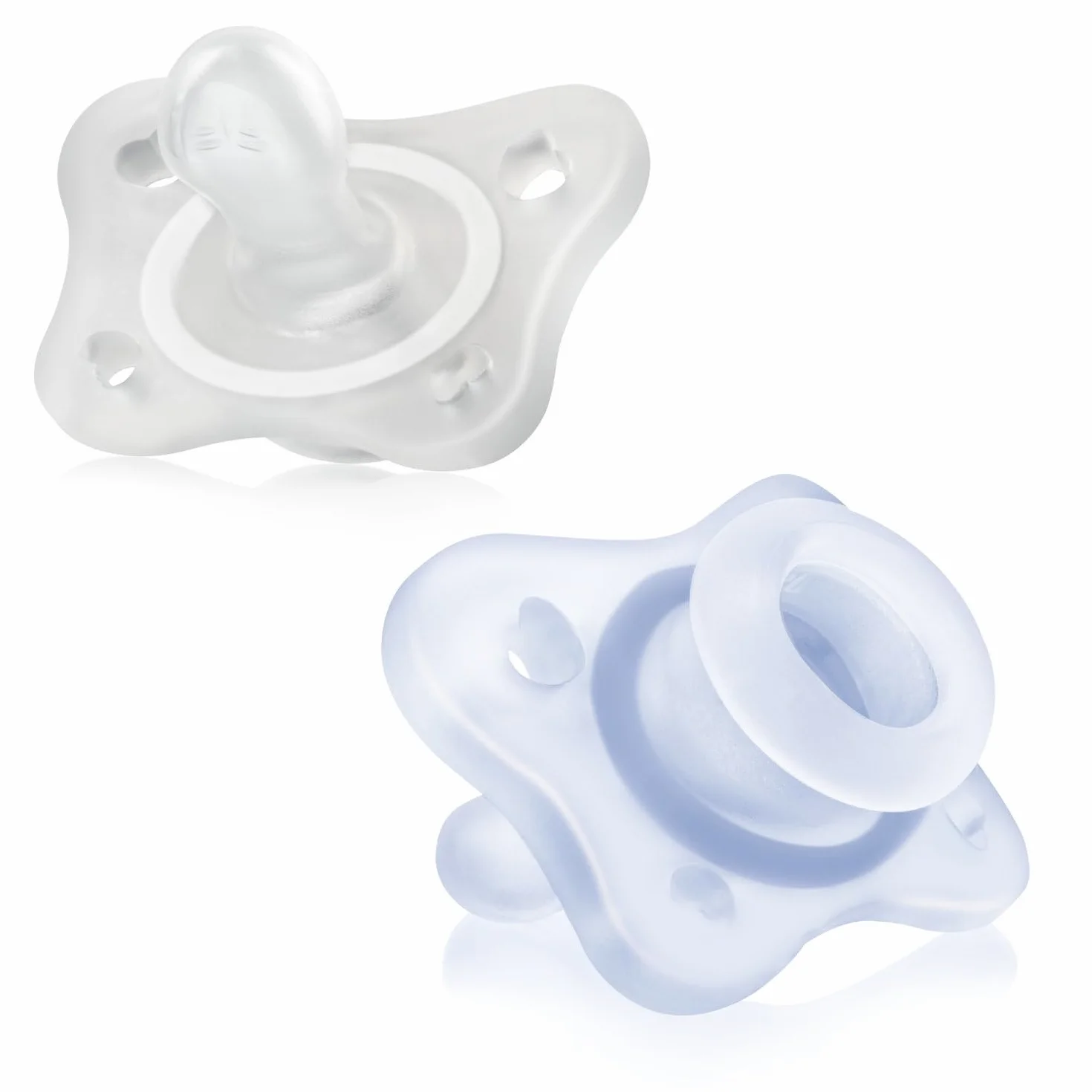 Chicco PhysioForma Ciuccio in Silicone 0-2 Mesi, 2 Pezzi, Blu