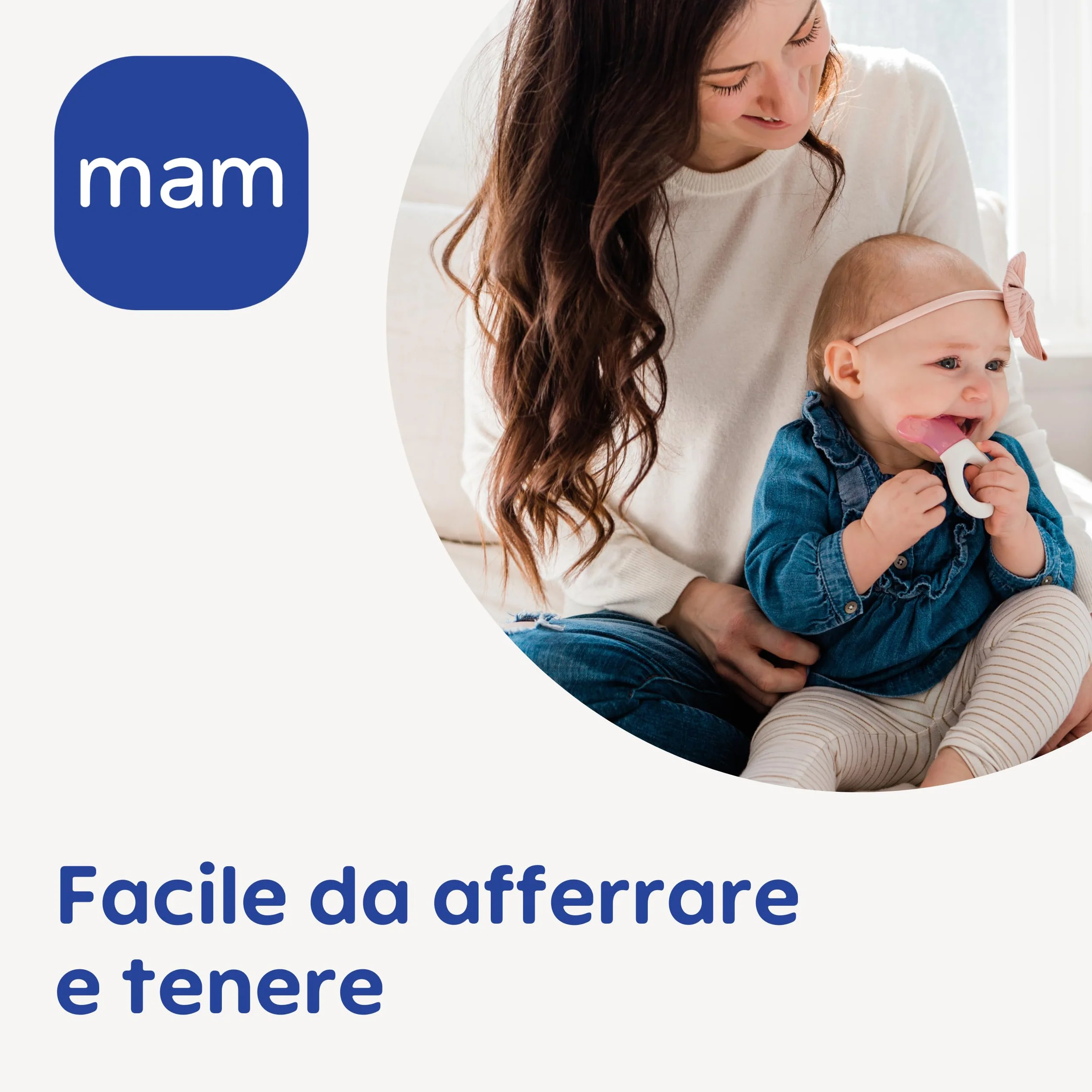 MAM Mini Cooler & Clip Dentaruolo, Massaggia gengive neonati 2+ mesi, Azzurro