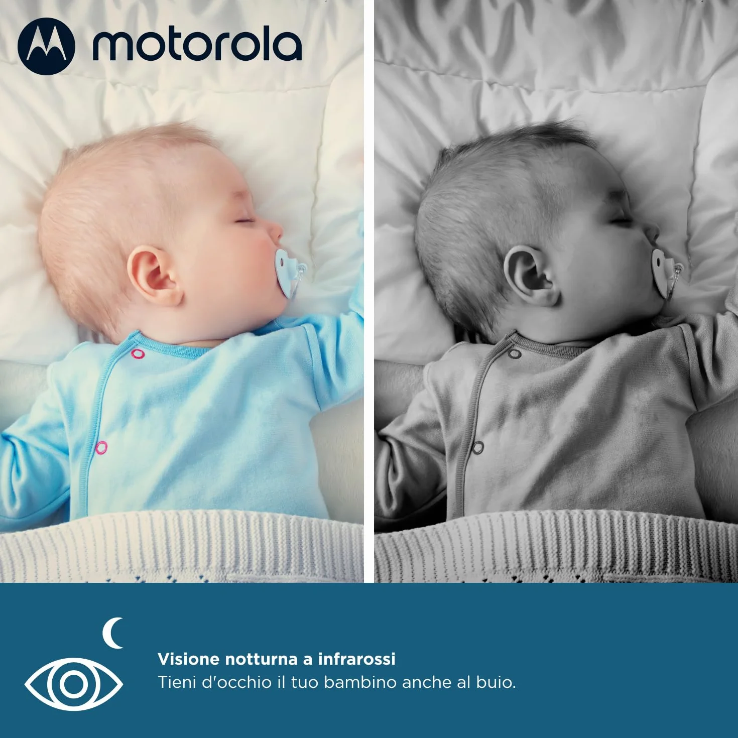 Motorola VM75 Baby Monitor z kamerą 5-calowy ekran rodzicielski noktowizor zoom cyfrowy