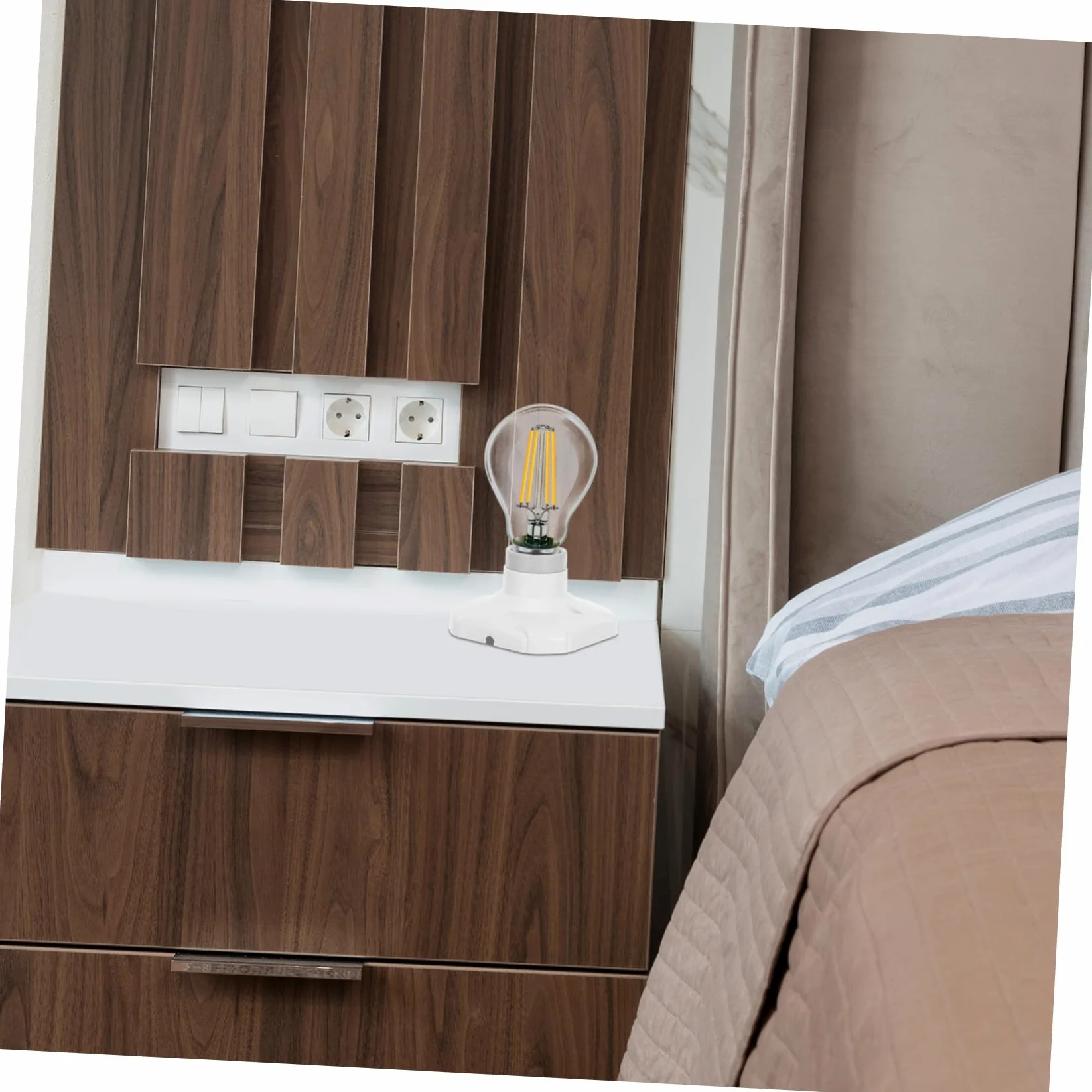 Uonlytech Portalampada E27 in Ceramica Bianca, 20 Pezzi, 250v, Installazione Facile, Base per Plafoniera e Sospensione, per Casa e Negozi