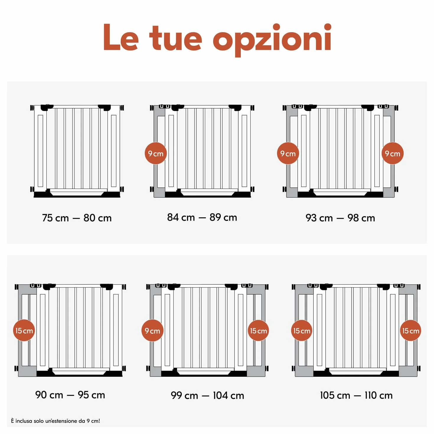 hauck Estensione da 9 cm Compatibile con Cancelletto di Sicurezza Clear Step Easyclose Eco, Legno di Faggio, Accessorio per Cancellino Bambini e Cani