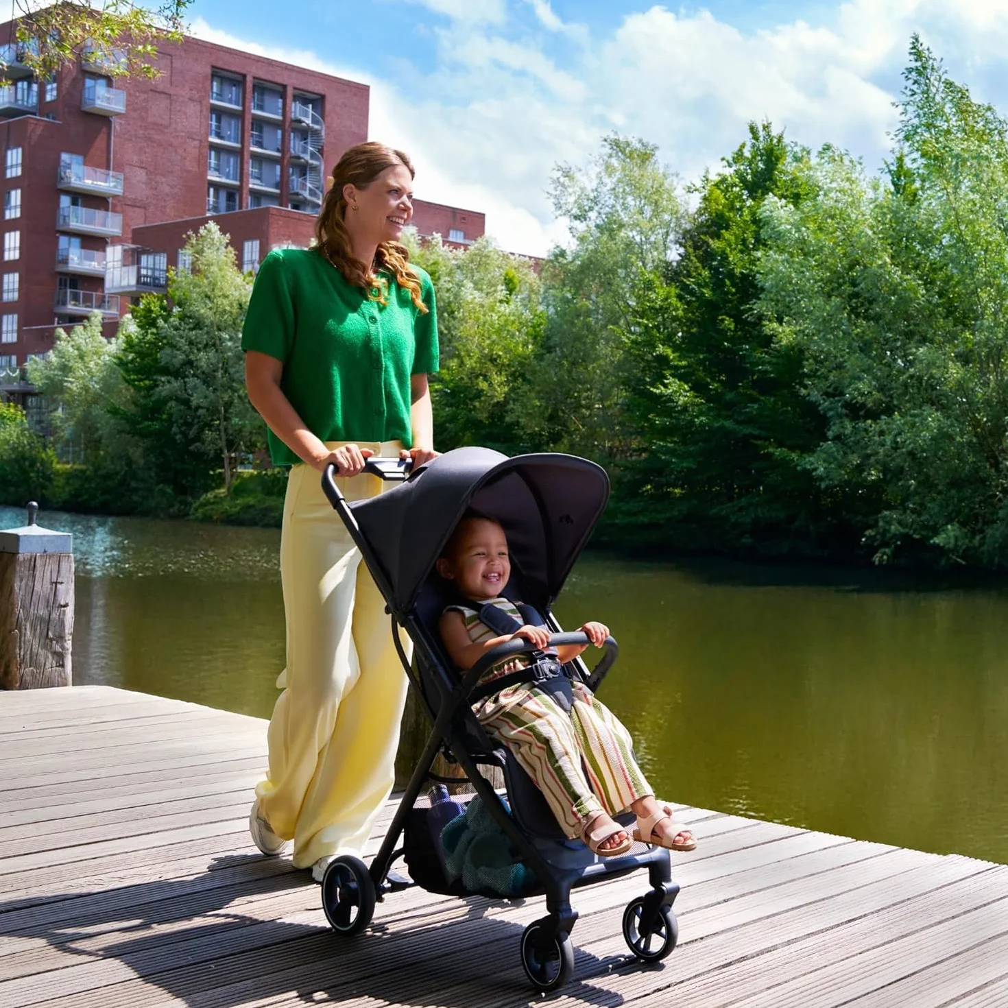 Bebeconfort Azur Passeggino Compatto Leggero 0-3 anni 15 kg Reclinabile Sdraiato Mineral Green
