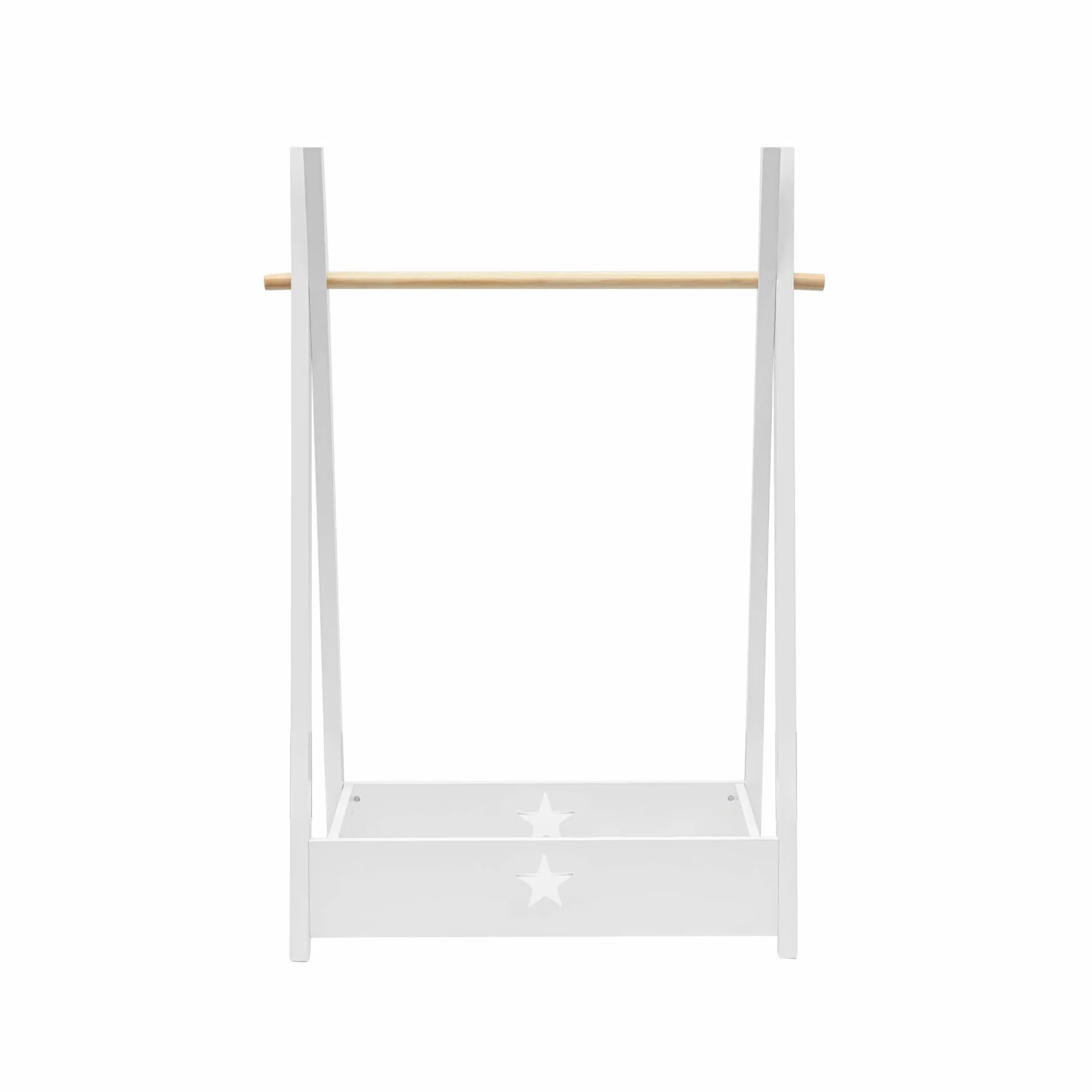 Rebecca Mobili Appendiabiti Per Bambini Guardaroba A Giorno Bianco MDF Pino 118x82x42 cm