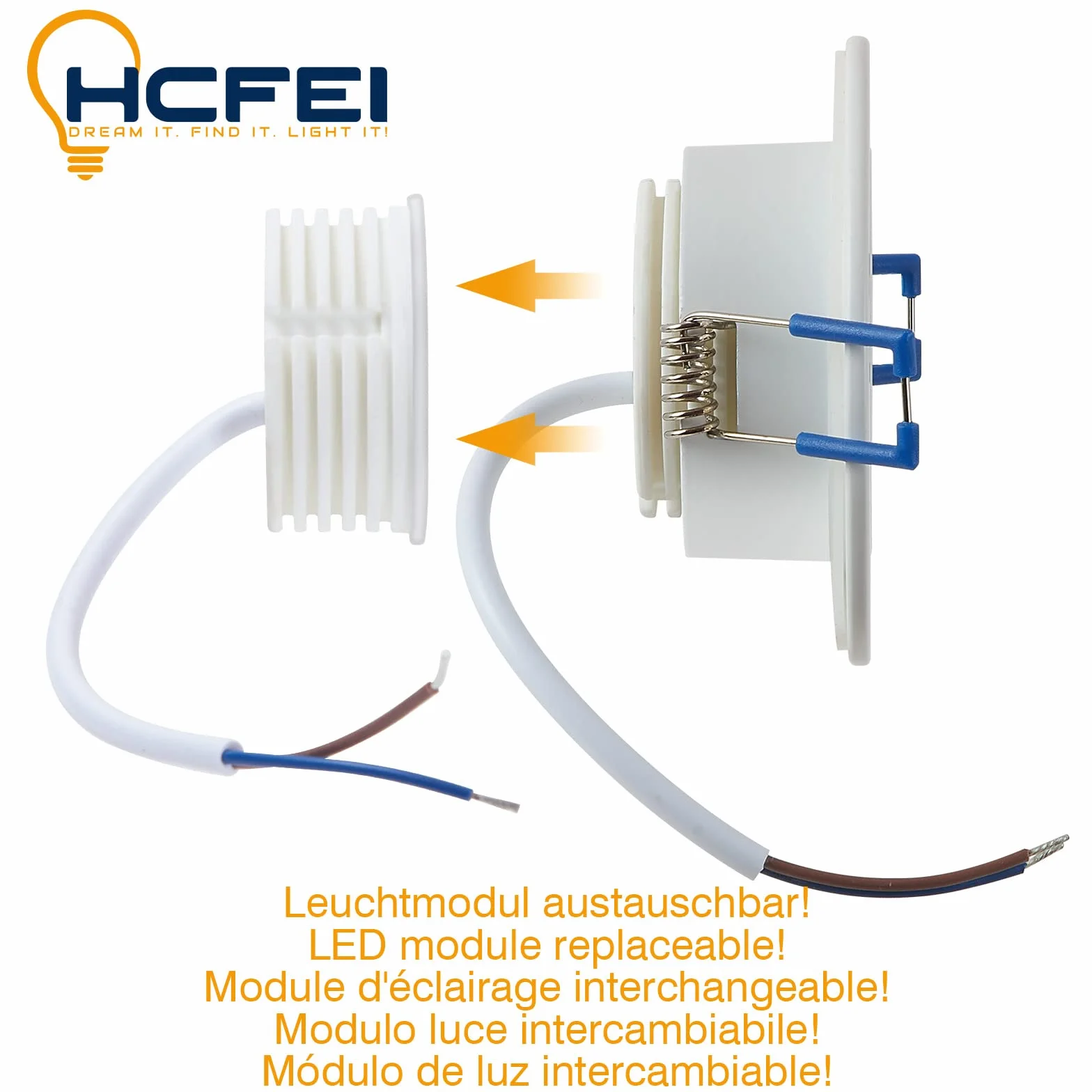 HCFEI | Faretto da incasso a LED Bianco 5W | 35mm di profondità d'incasso | Ø60mm di diametro del foro | Faretto regolabile per soggiorno, bagno | 230V | IP44 | Bianco neutro 4000K | SET 3