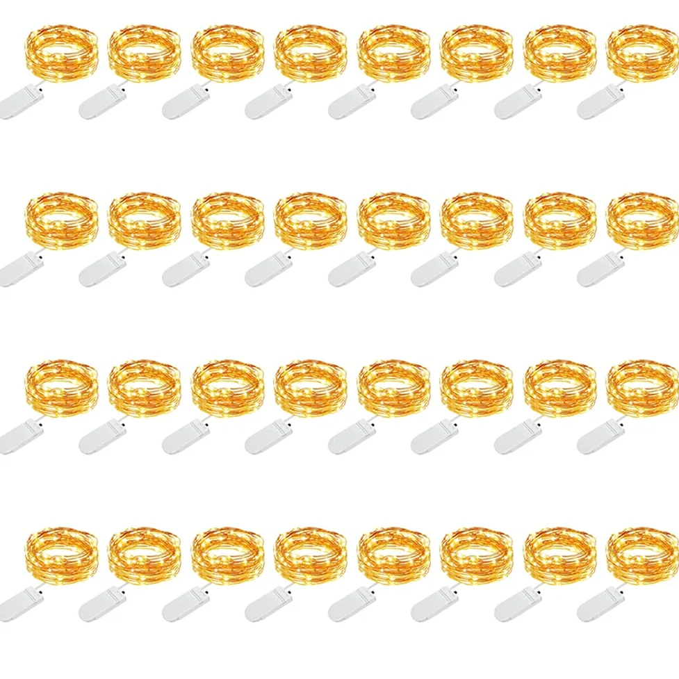 MUMUMUXI - Confezione da 32 luci LED da 3 m, Warm White