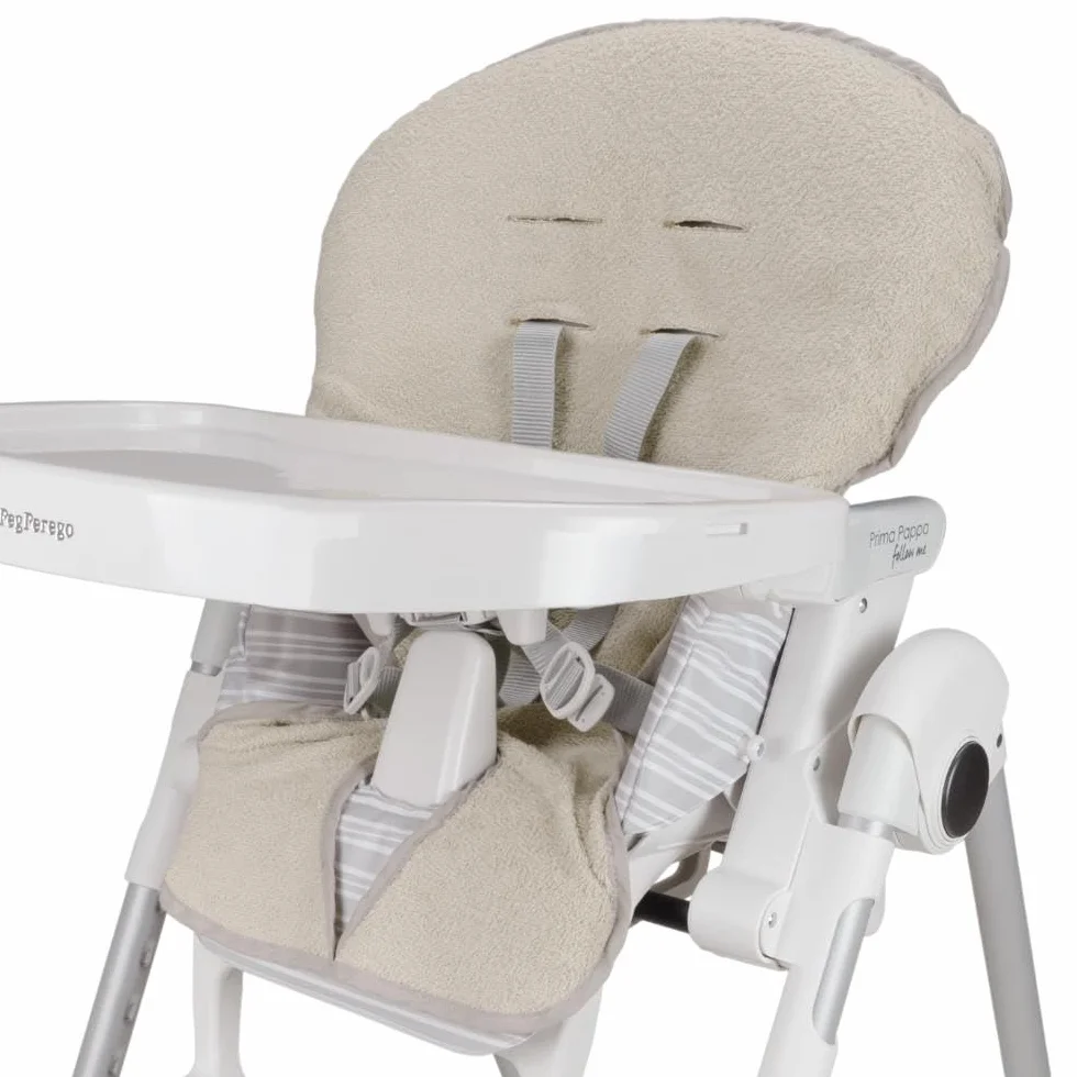 Copri Seggiolone Pappa Universale in Morbida Spugna di Cotone 100% Made in Italy Beige