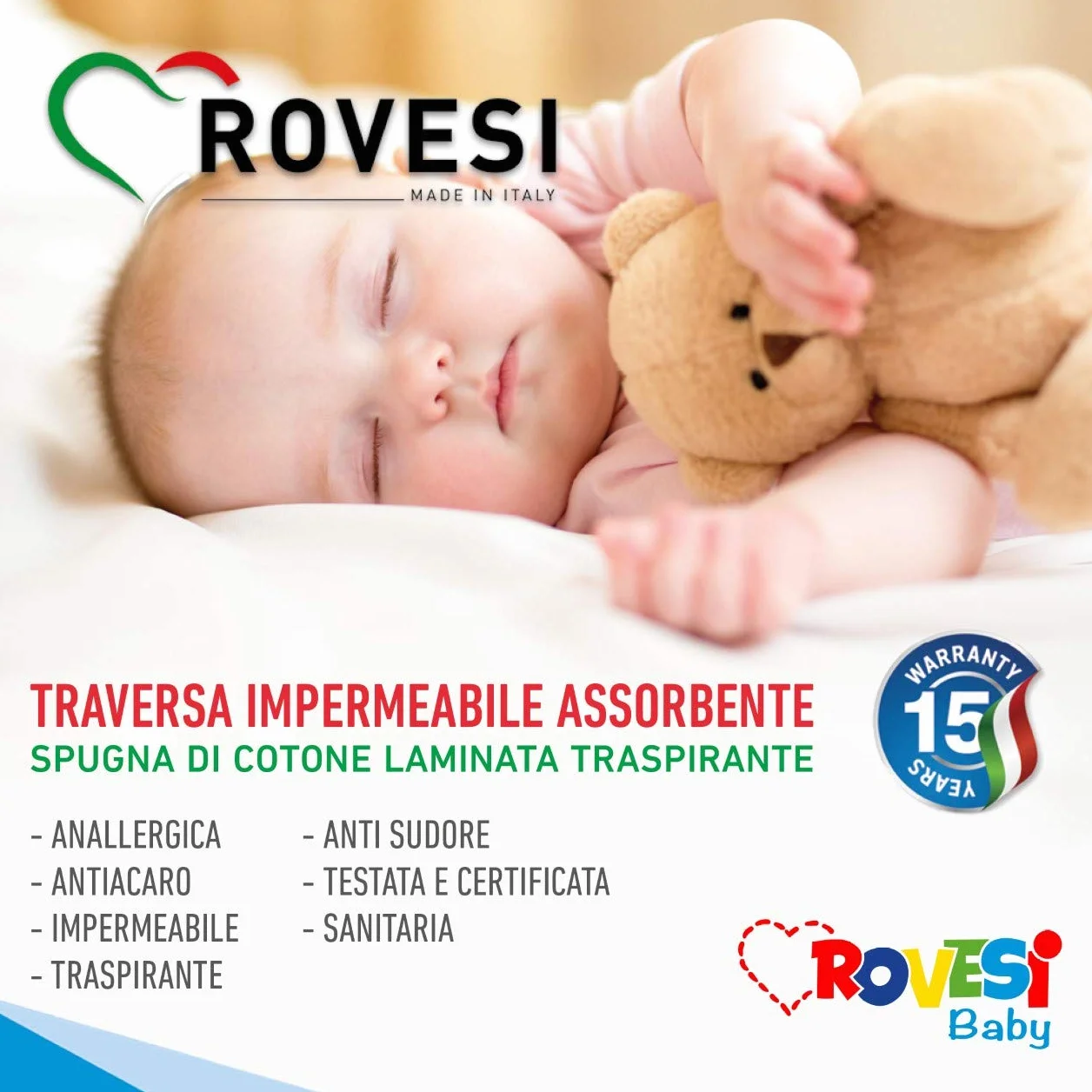 TRAVERSE COTONE 80x120 pz1, impermeabili, assorbenti, coprimaterasso letto matrimoniale