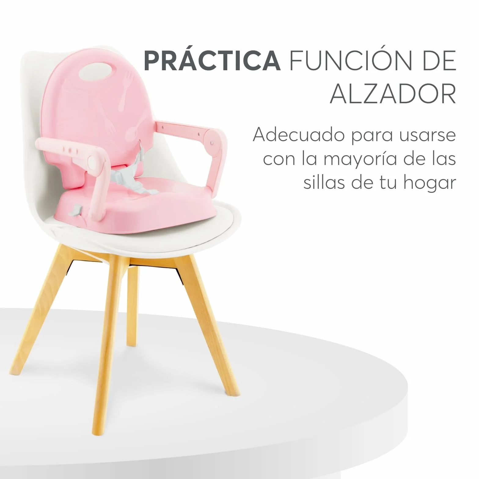 KikkaBoo Spoony Seggiolone pappa 3in1 Evolutivo pieghevole Fino a 36 mesi Rosa