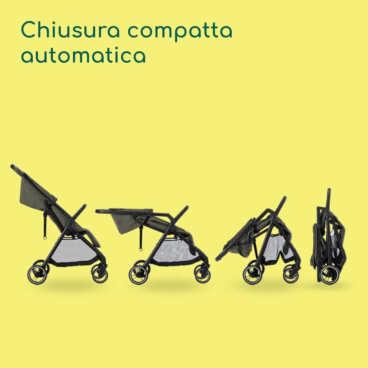 Bebeconfort Azur Passeggino Compatto Leggero 0-3 anni 15 kg Reclinabile Sdraiato Mineral Green