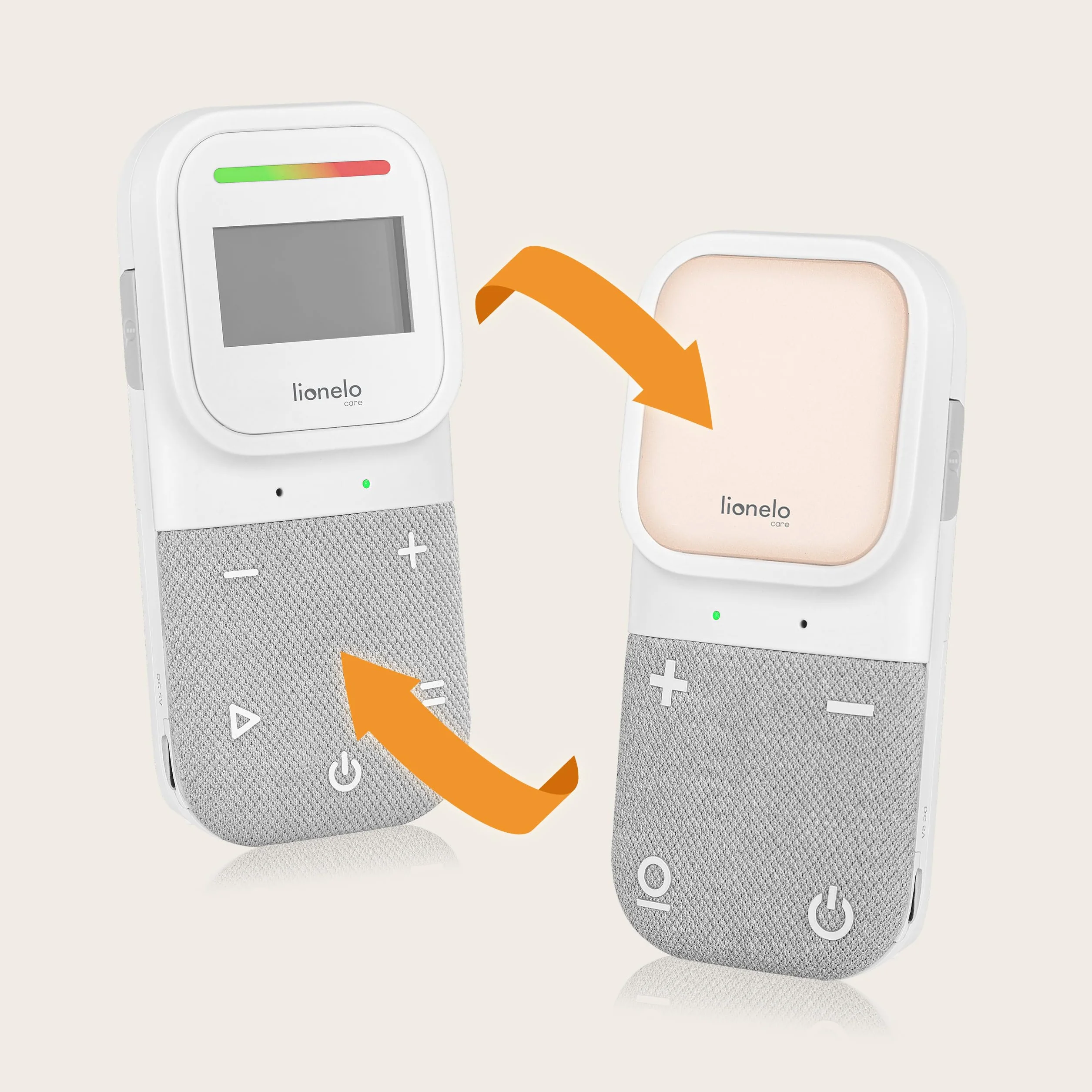 Lionelo Babyline 2.3 Baby Monitor z mikrofonem audio, światłem nocnym, zasięg 400 m, LCD, niania elektroniczna