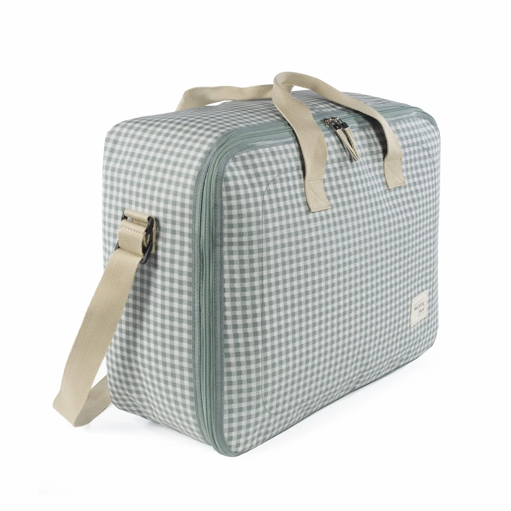 Valigia cestino bambino I Love Vichy Walking Mum