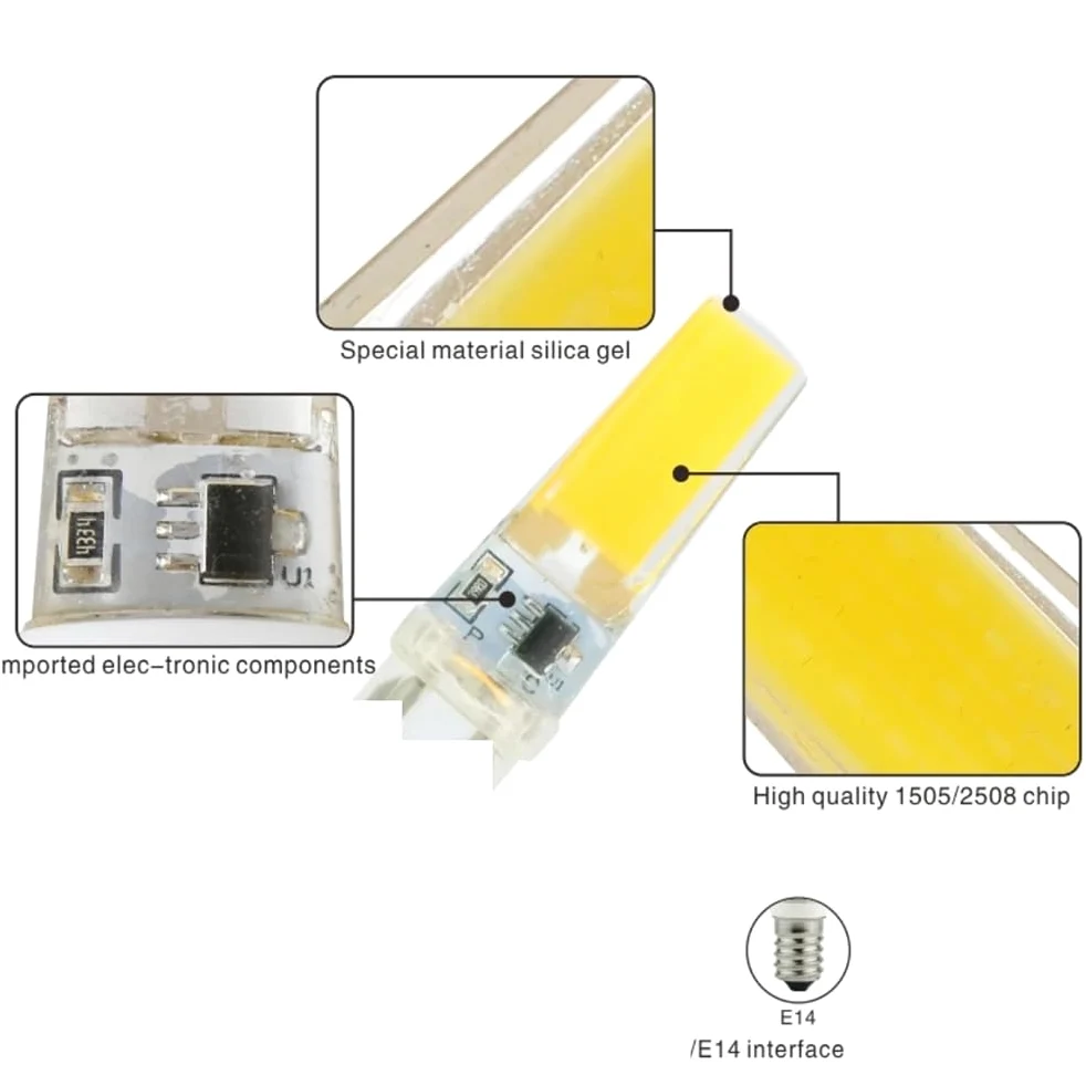 10 Pezzi E14 220V 9W LED Lampadina Faretto Lampadario Mobili Ufficio Lampada Illuminazione Luce Interna,Cold white