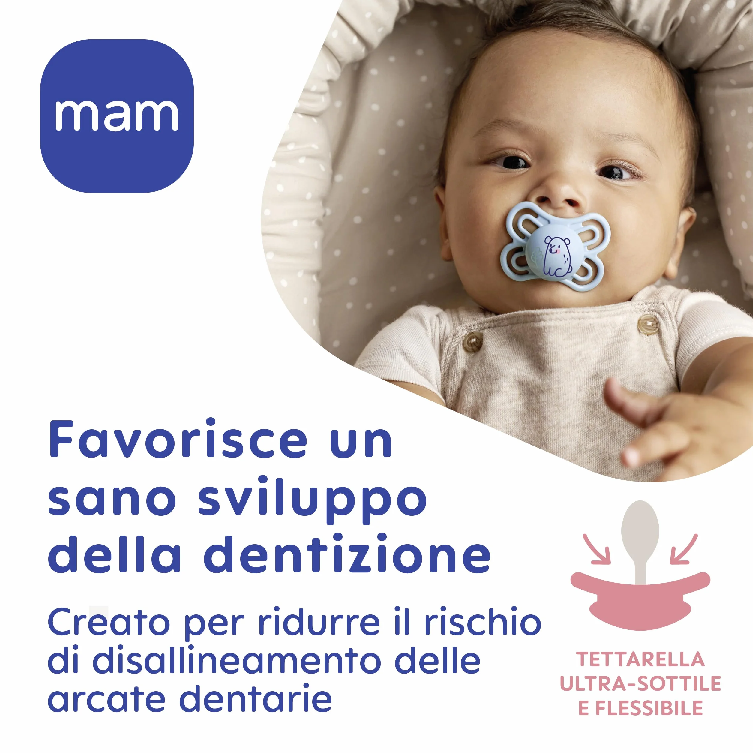 MAM Perfect Night Ciuccio 16+ Mesi Set da 2, Silicone che si Illumina al Buio, Azzurro