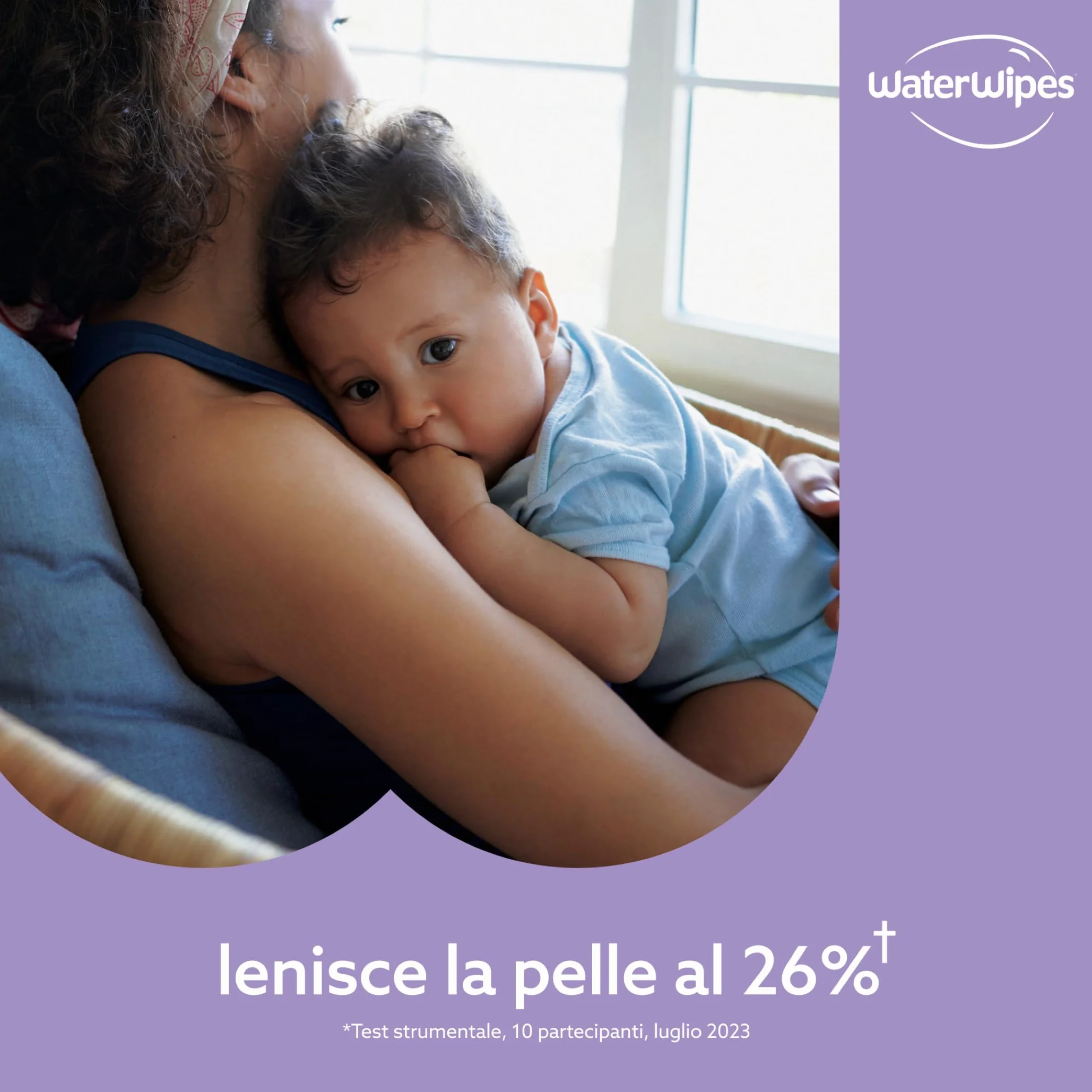 WaterWipes Salviettine Lenitive 360 Pezzi 6 Confezioni Detergenti 99% Acqua Estratti Botanici Senza Profumo