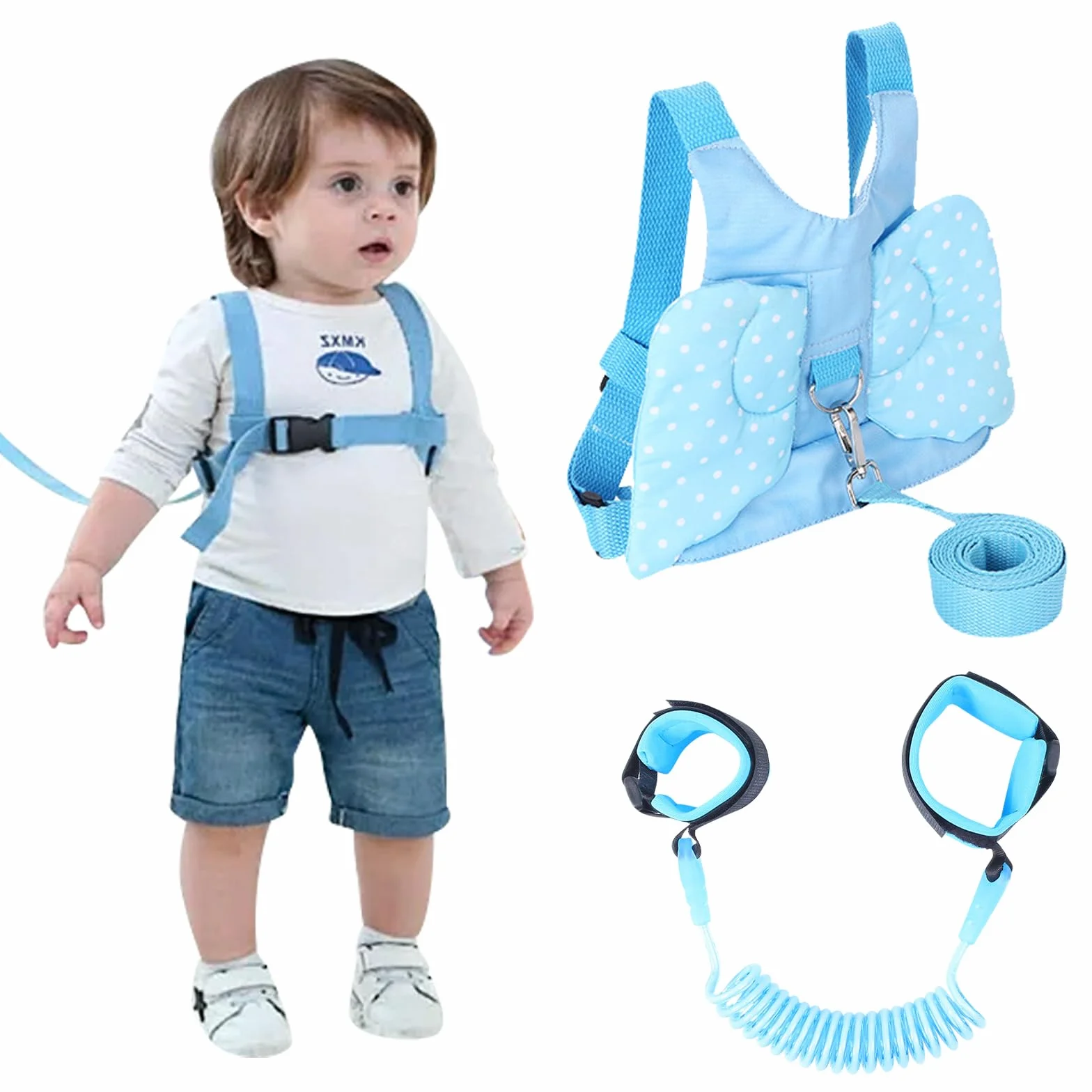 Guinzaglio per Bambini Anti-Loss, Imbracatura di Sicurezza, Collegamento del Polso per Bambino