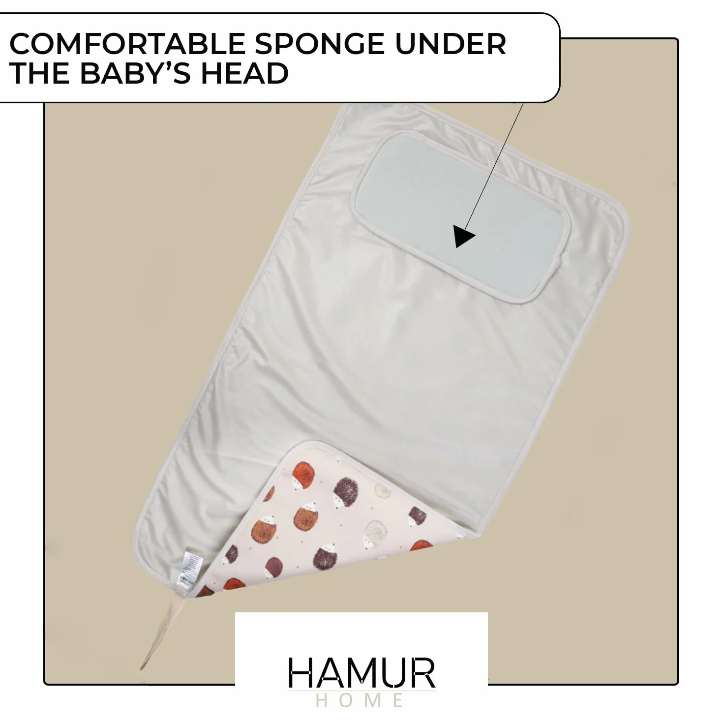 Hamur Home Fasciatoio Portatile Pieghevole Impermeabile 40x70 cm Lavabile - Neonato Viaggio Regalo