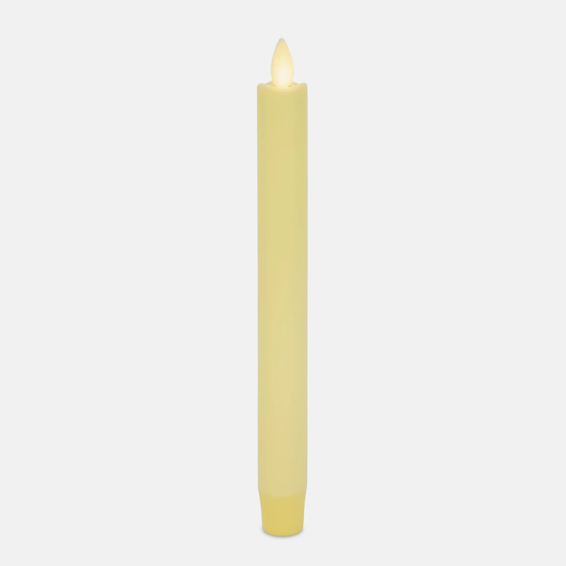Luminara Candela conica senza fiamma (2,5 x 24,1 cm) in vera cera non profumata con timer (chiffon di limone)