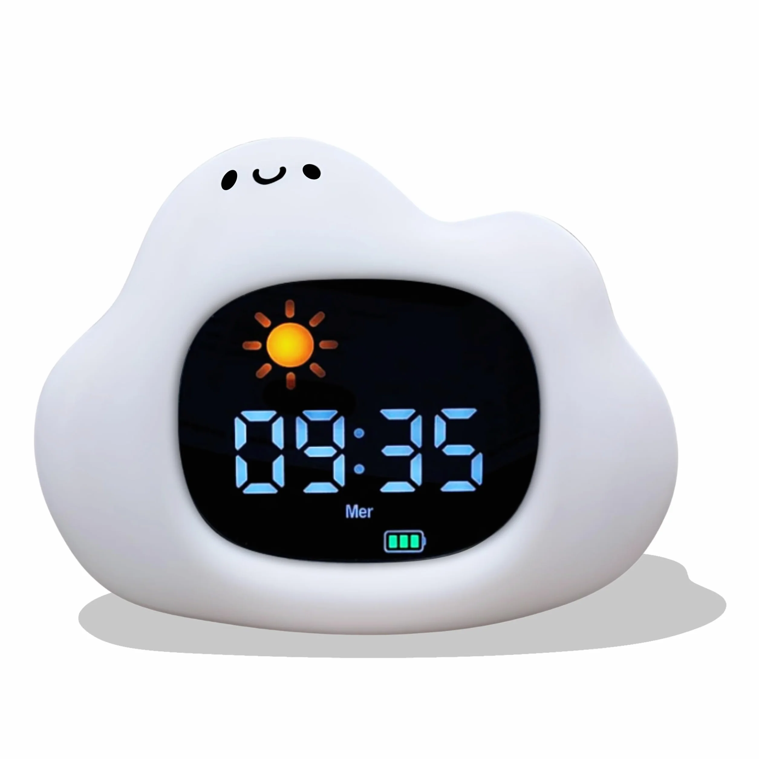Sveglio bambino educativo giorno/notte - luce notturna per bambini musicale e luminosa, 4 anni di luminosità, orologio educativo con musica rilassante, rumore bianco, decorazione per camera da letto