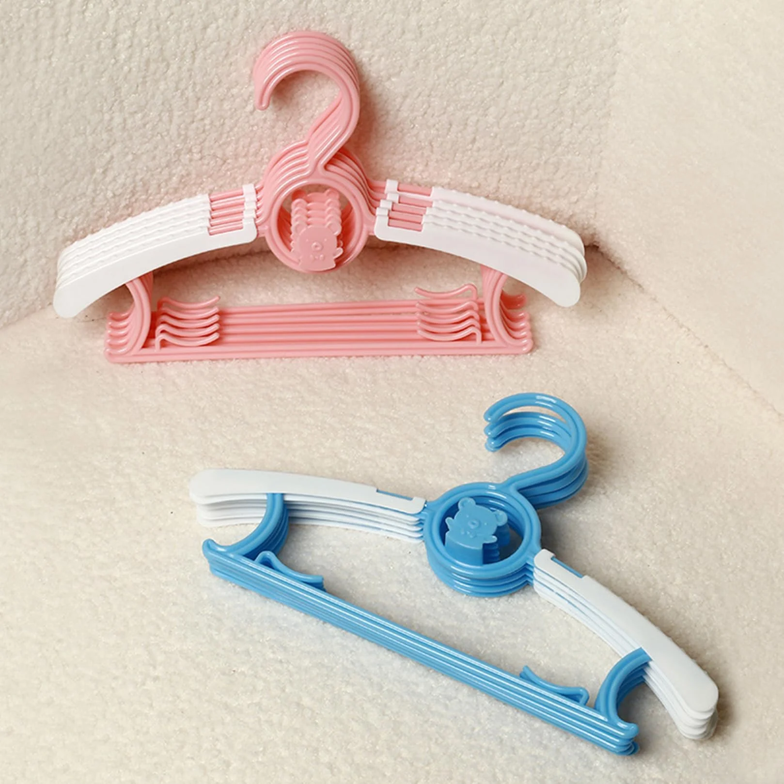 Grucce Neonato Appendiabiti Bambini Estensibile con Ganci Orsetto 20 Pezzi