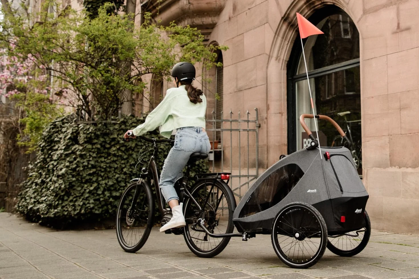 Hauck Dryk Duo Rimorchio Bici e Passeggino 2in1 per 2 Bambini fino a 22 kg, Pieghevole