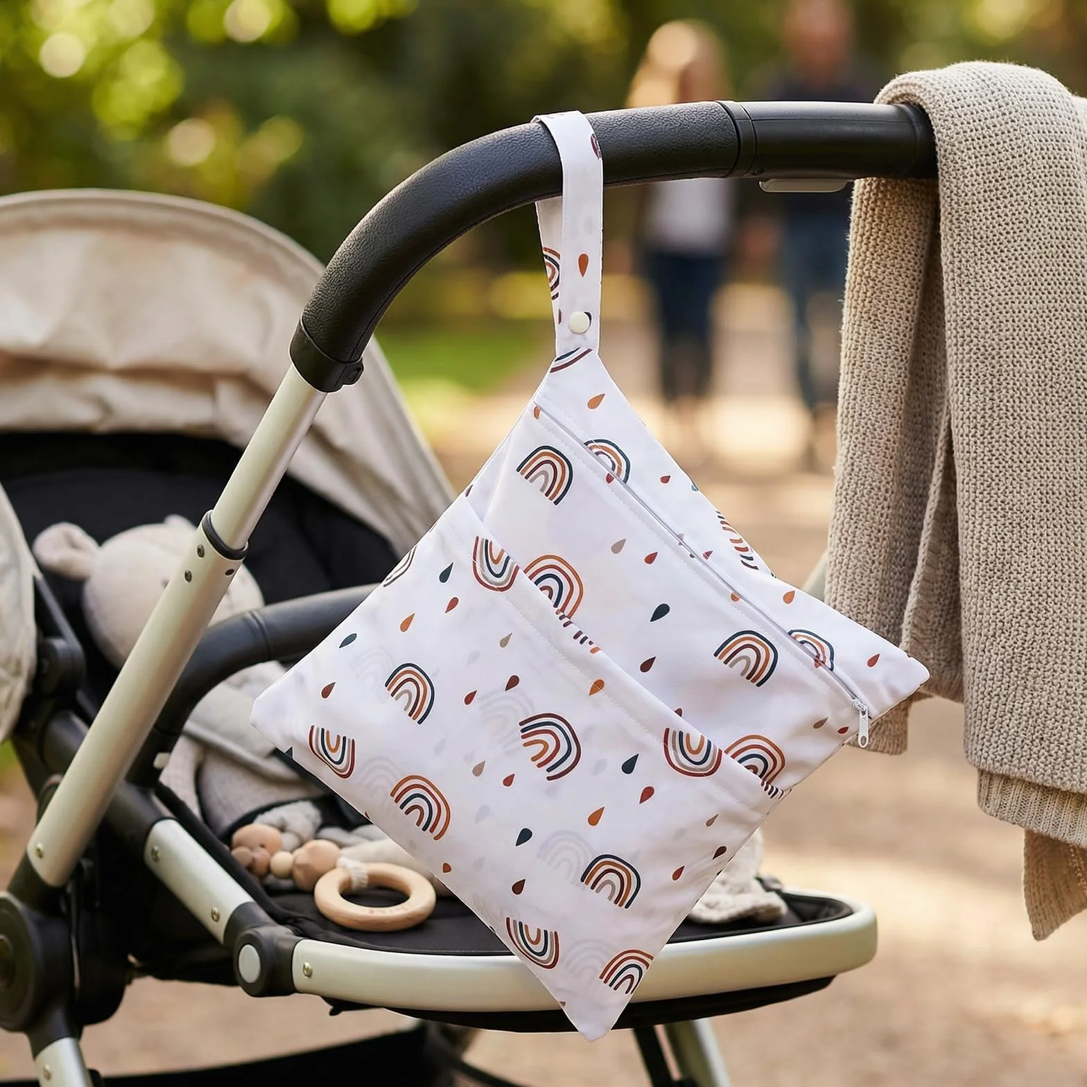 Wet Bag per Asilo 2 Pezzi, Borsa da Nuoto Riutilizzabile con Cerniera, Organizer per Pannolini per Viaggi Spiaggia Piscina