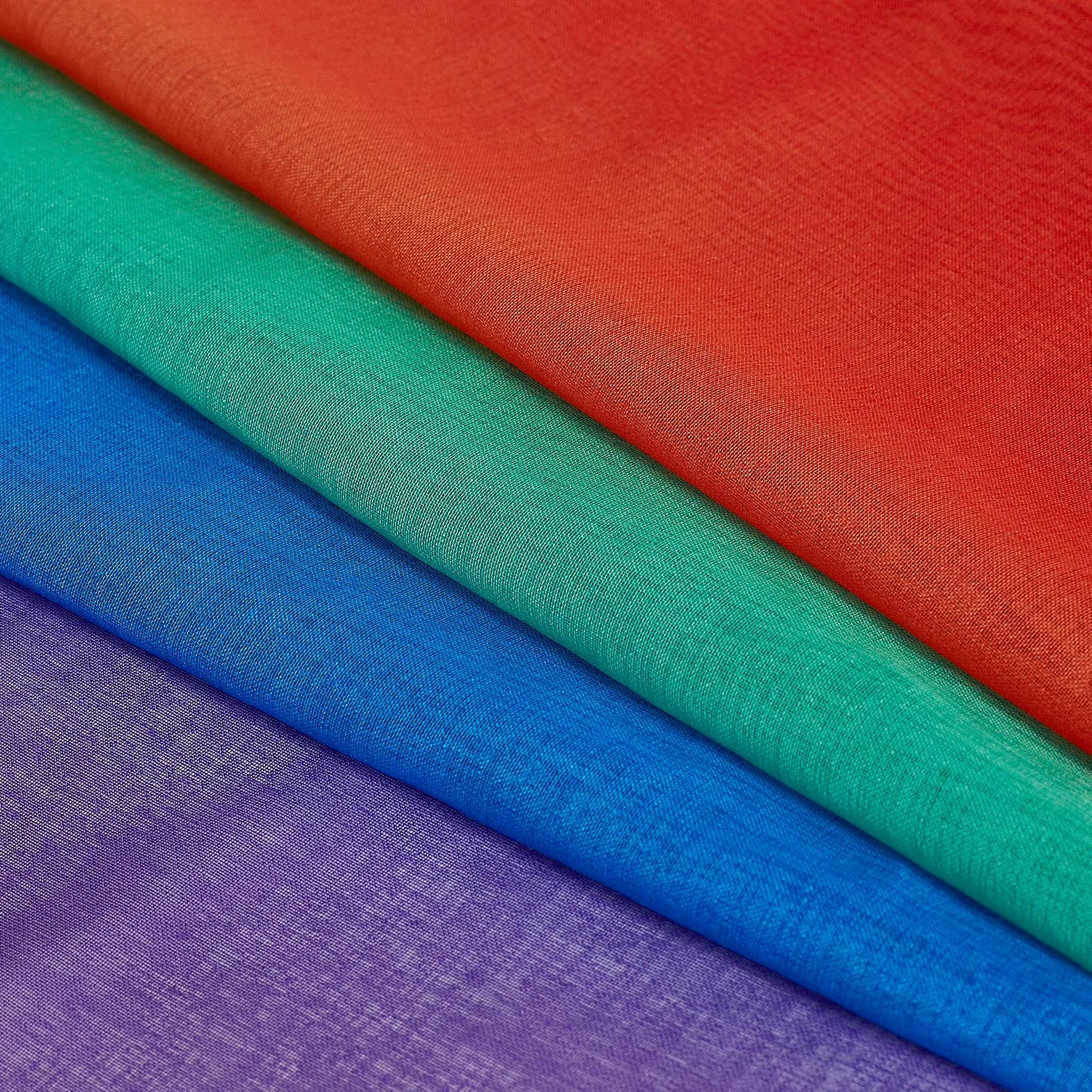NICETOWN Tende in Voile per Camera da Letto, Lino, Colori Sfumati Iridescenti, 140 x 175, Arcobaleno, Confezione da 2