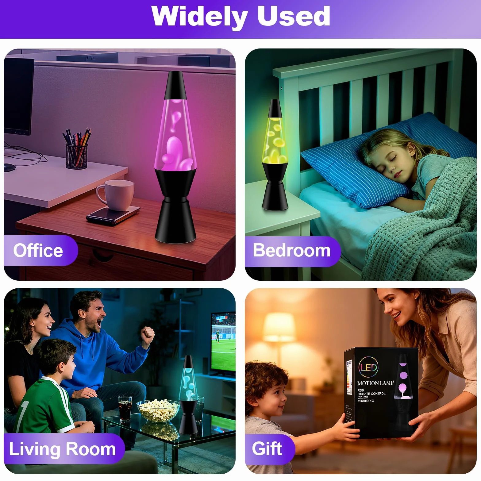 Lampada a Movimento Liquido, 17 Color e Telecomando per Bambini Decorazione