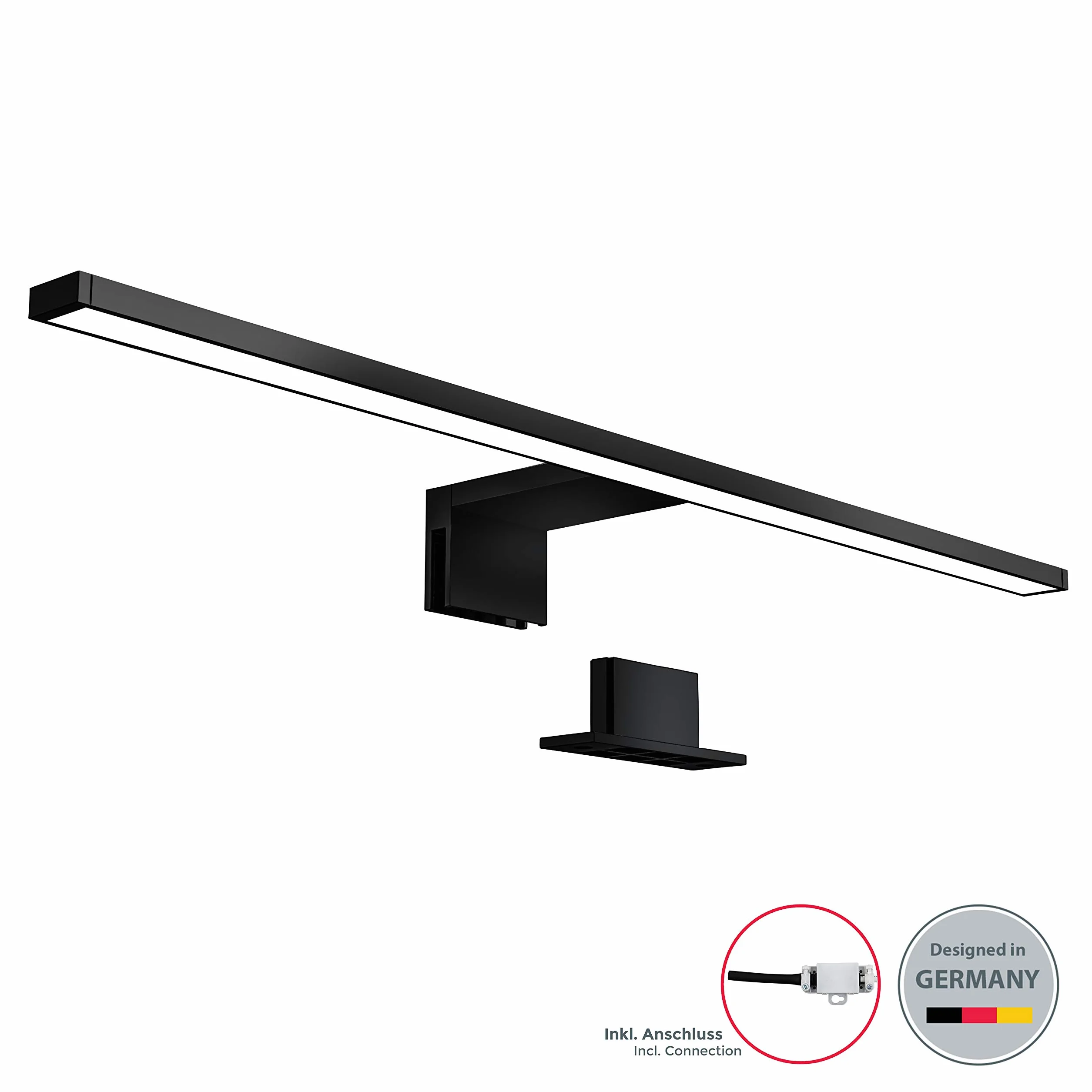 B.K.Licht Luce da specchio LED, luce bianca neutra 4000K, larghezza 60 cm, luce per bagno, lampada per trucco, lampada per bagno, lampada da specchio, 8 W, 780 Lm, 230 V, IP44