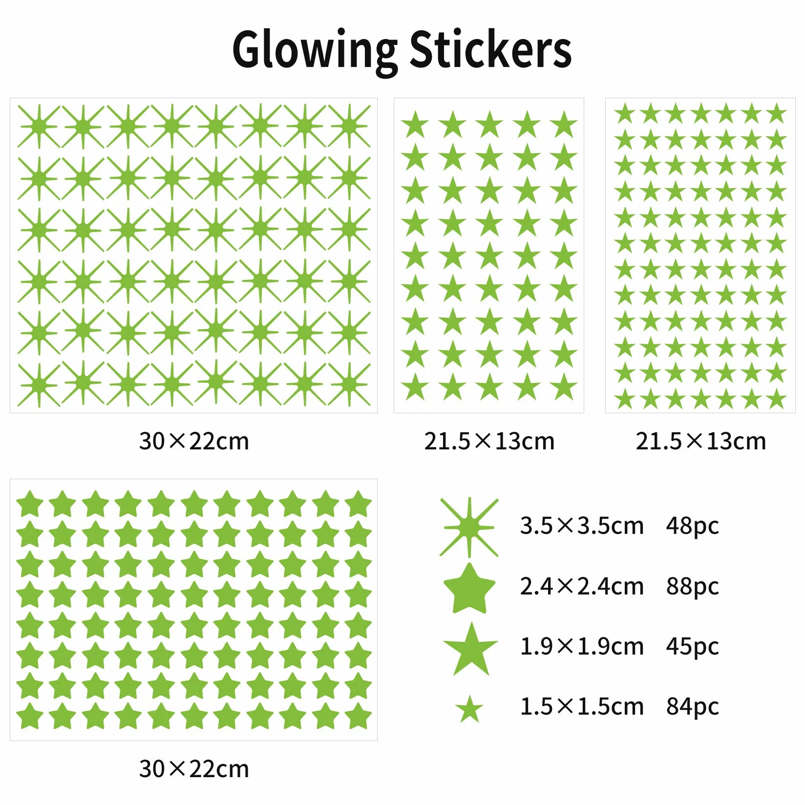 Adesivi da Parete Fluorescenti Sistema Solare 9 Pianeta 4 Stelle Decorazione Murali Sticker da Muro