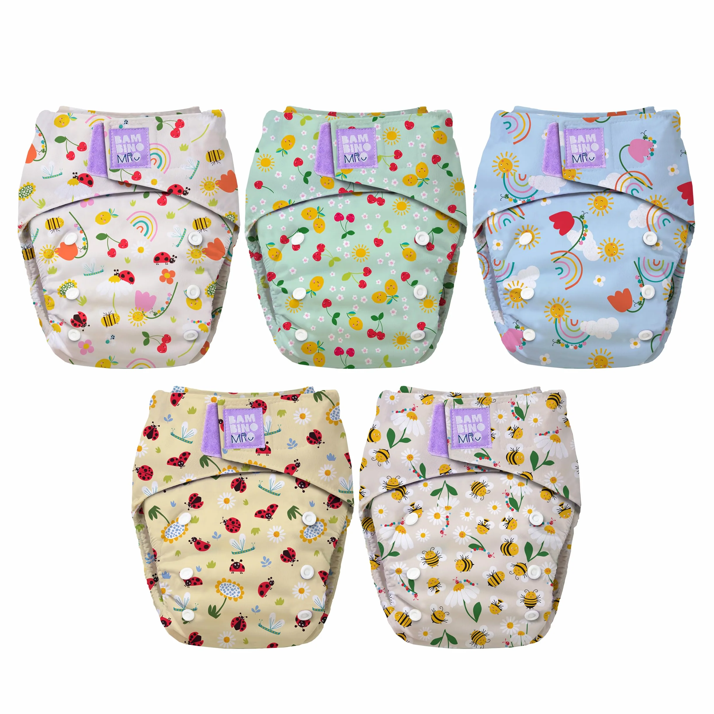 Bambino Mio pannolini riutilizzabili 5 pezzi lavabili certificati OEKO-TEX neonati